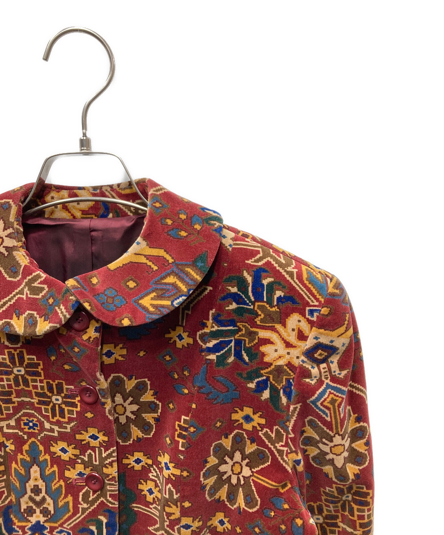 中古・古着通販】KENZO (ケンゾー) 丸襟ジャケット レッド サイズ:2