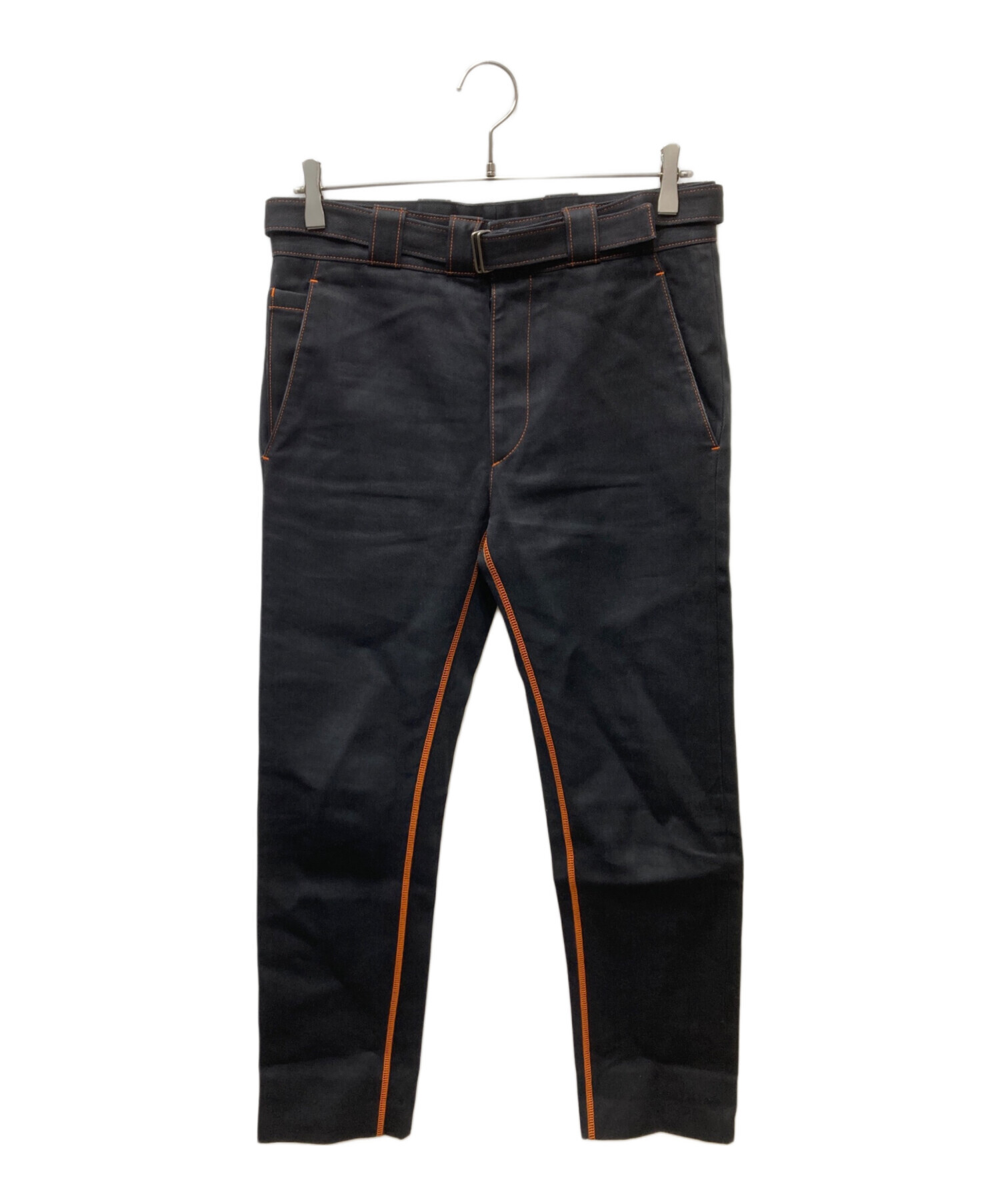 中古・古着通販】PRADA (プラダ) ステッチデザインパンツ ブラック