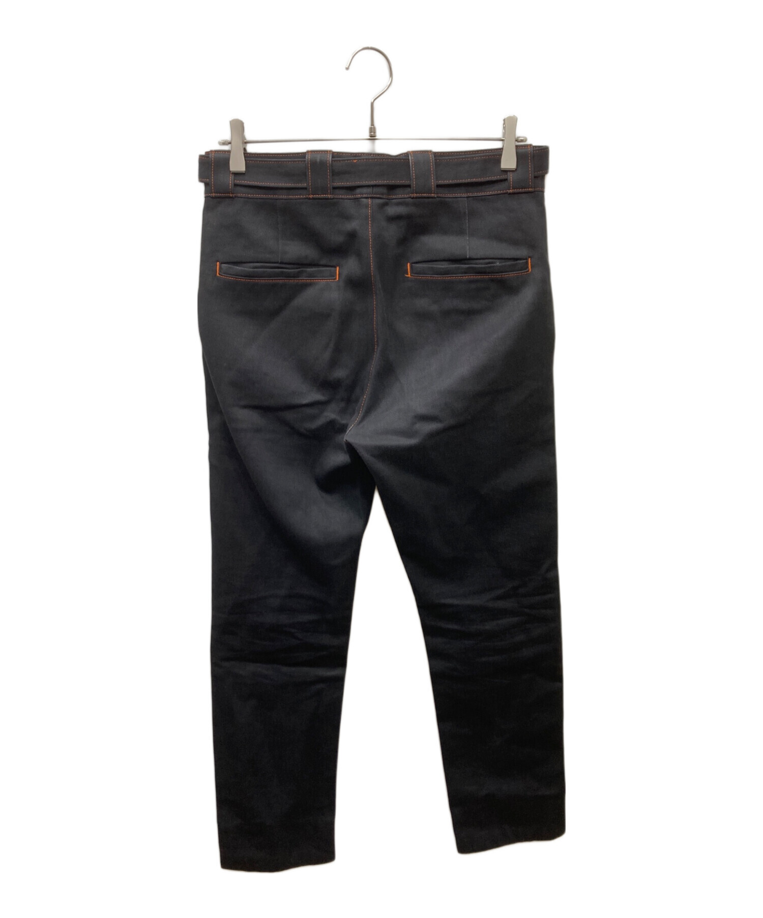 中古・古着通販】PRADA (プラダ) ステッチデザインパンツ ブラック