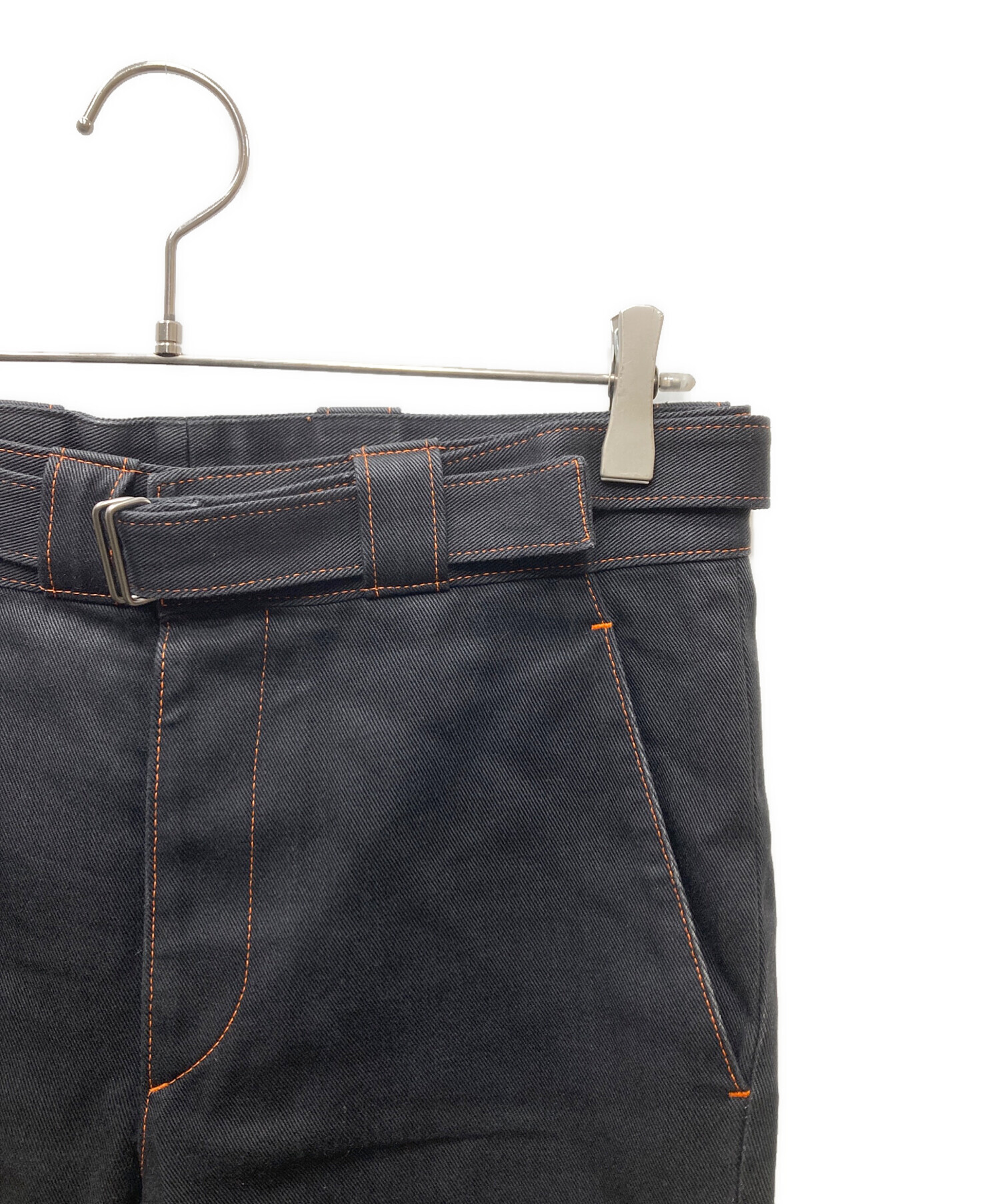 中古・古着通販】PRADA (プラダ) ステッチデザインパンツ ブラック