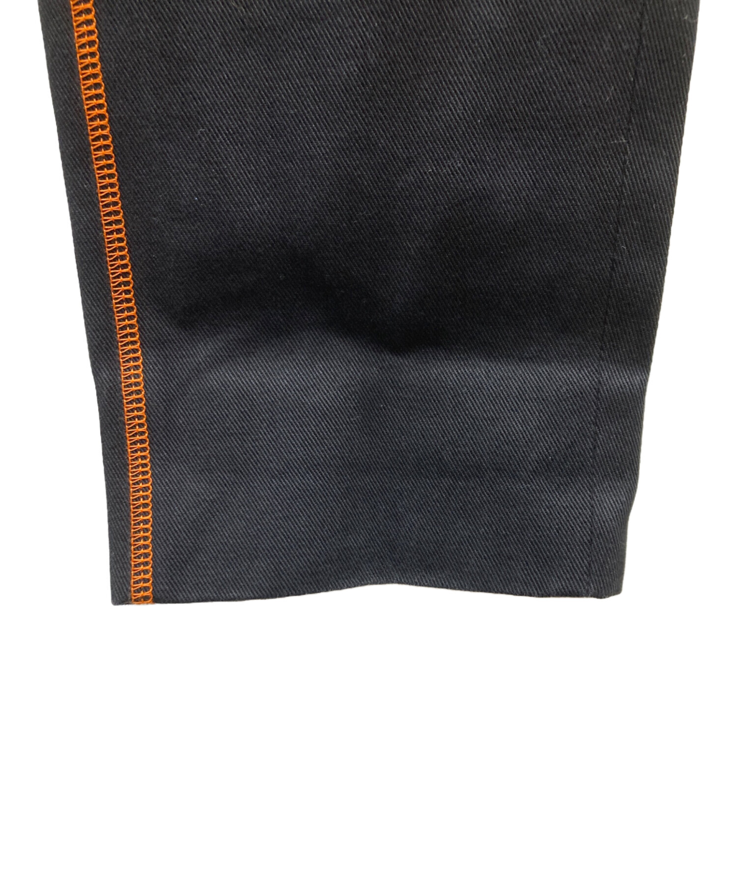 中古・古着通販】PRADA (プラダ) ステッチデザインパンツ ブラック