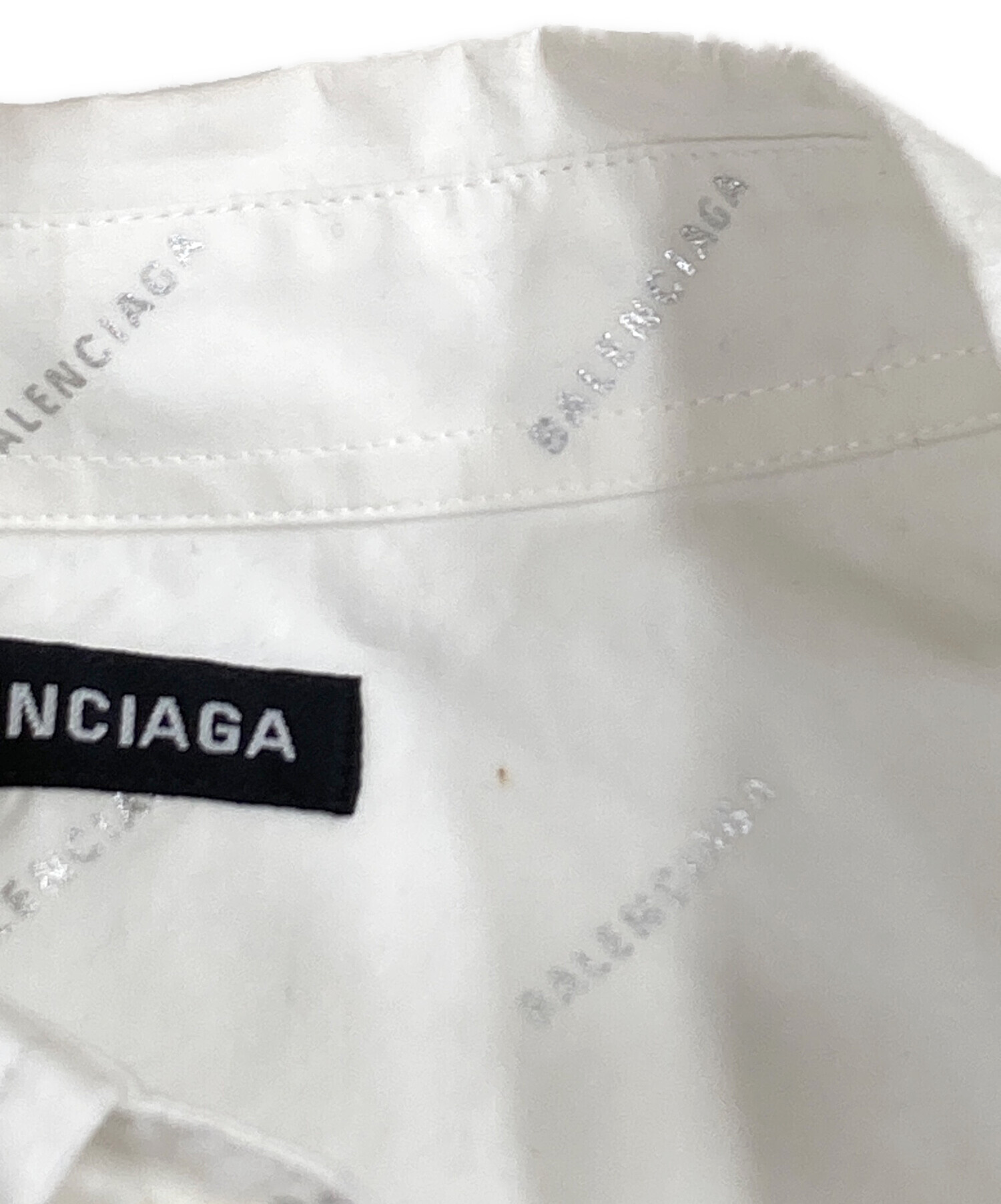 【B】バレンシアガ ロゴシャツ 40 中古・古着通販】BALENCIAGA (バレンシアガ) Logo-printed shirt ロゴ