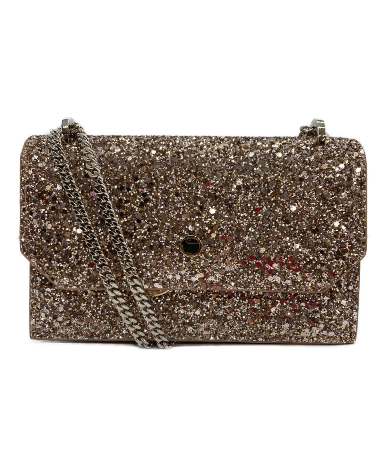 JIMMY CHOO ジミーチュウ グリッター チェーン ショルダーバッグ 中古・古着通販】JIMMY CHOO (ジミーチュウ) FINLEY グリッター