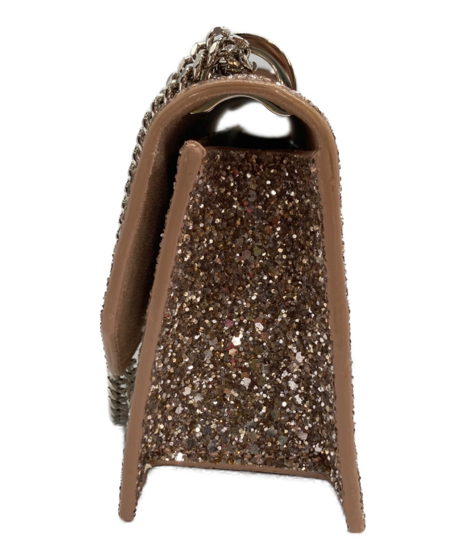 【Tu☆】ジミーチュウ チェーン ショルダー パーティバッグ グリッター 中古・古着通販】JIMMY CHOO (ジミーチュウ) FINLEY グリッター