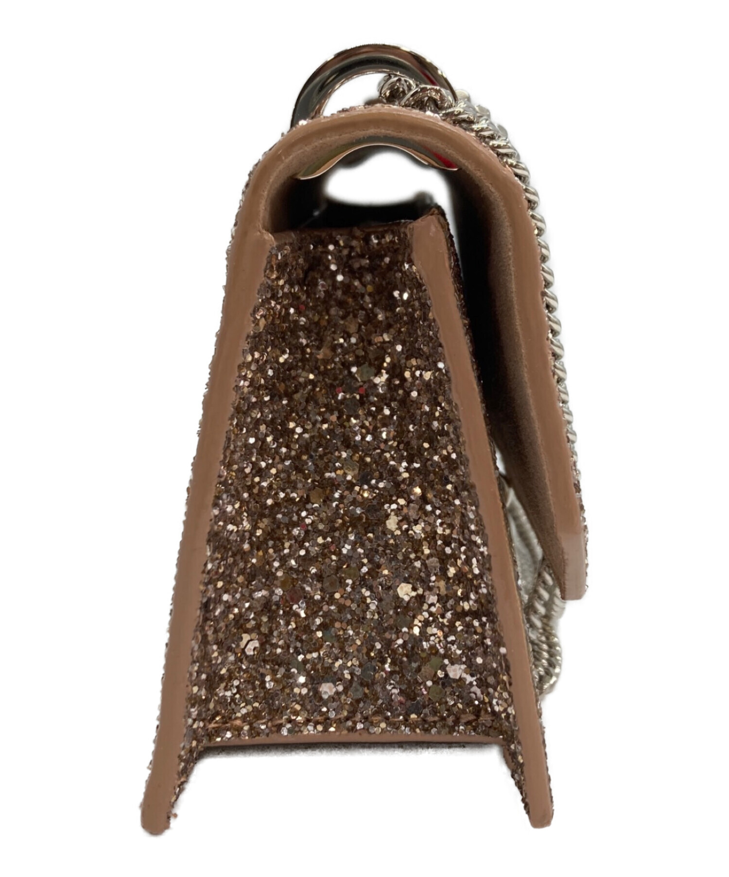 JIMMY CHOO ジミーチュウ グリッター チェーン ショルダーバッグ 中古・古着通販】JIMMY CHOO (ジミーチュウ) FINLEY グリッター