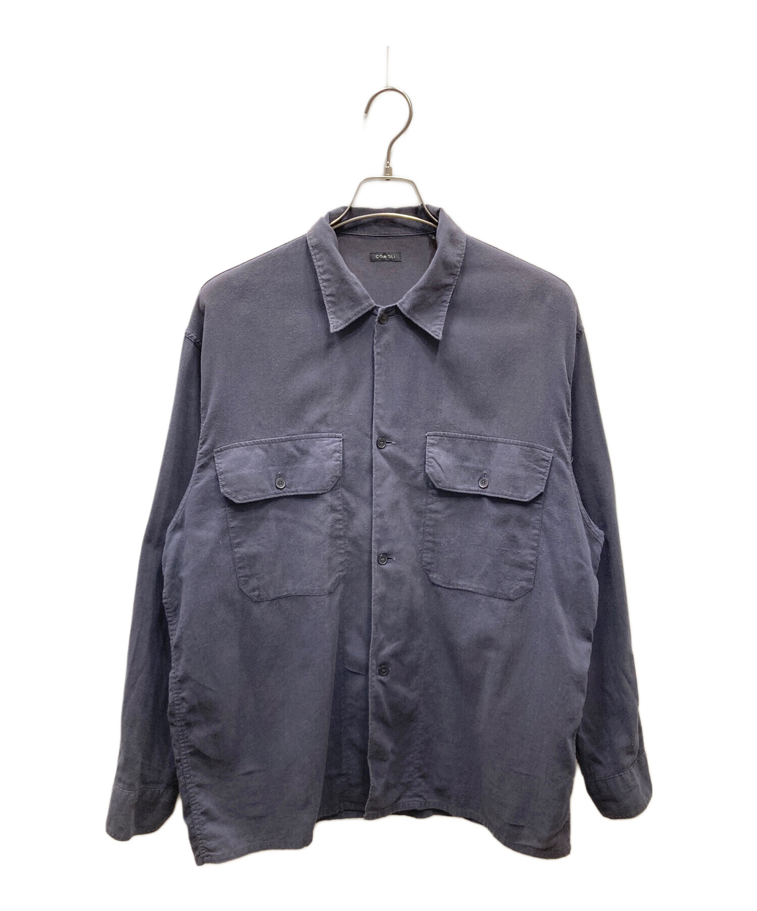 ✴️【初期モデル】comoli　レギュラーカラーシャツ　ネイビー　1 COMOLI ️【初期モデル】comoli レギュラーカラーシャツ ネイビー 1