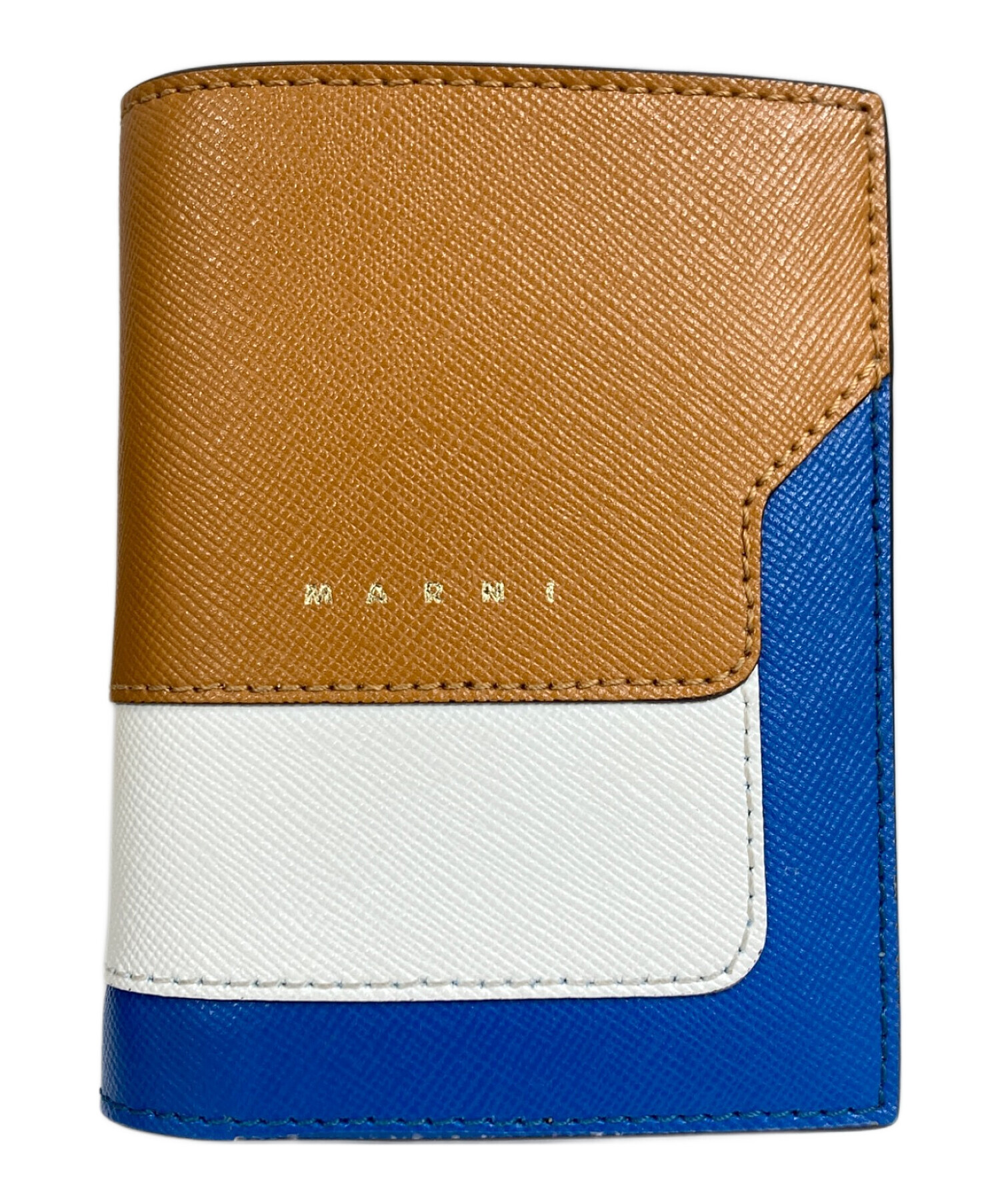中古・古着通販】MARNI (マルニ) 2つ折り財布 ブラウン×ブルー 