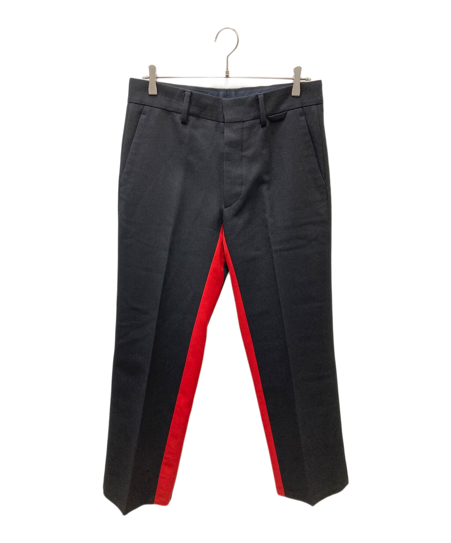 【美品】PRADA プラダ ウール スラックス ブラック 48 美品 PRADA プラダ ウールメルトン テーパードパンツ スラックス 48
