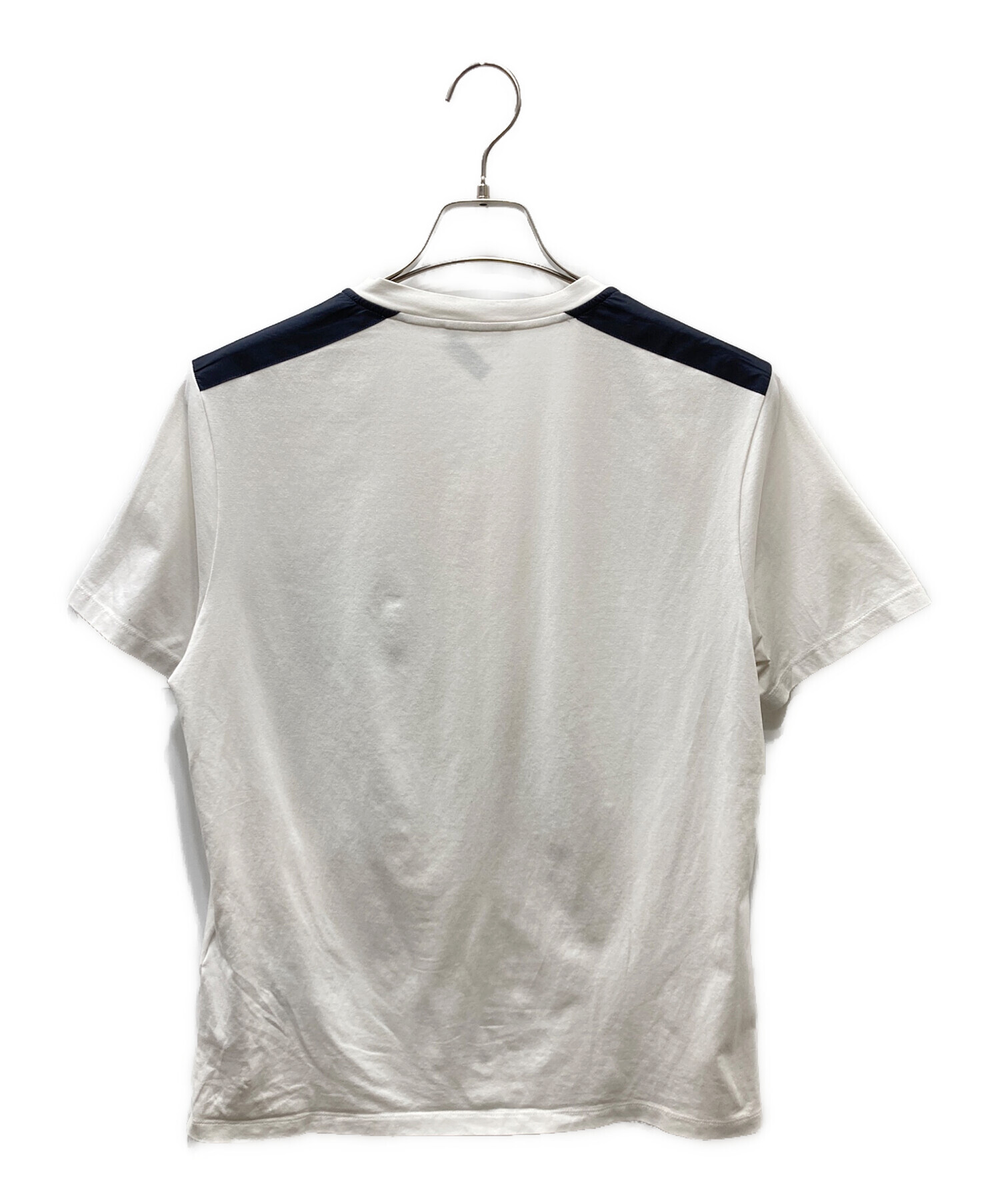 中古・古着通販】PRADA (プラダ) VネックポケットTシャツ ホワイト 