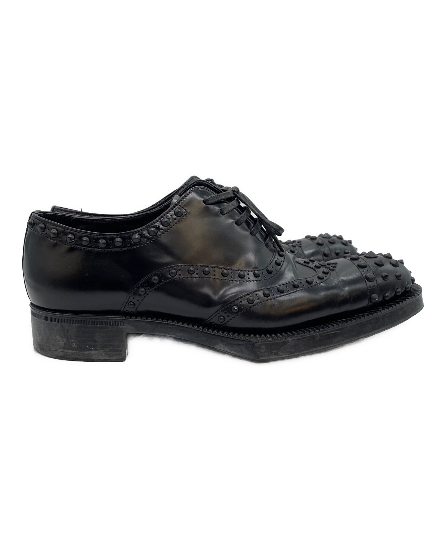 中古・古着通販】PRADA (プラダ) 18AW ウイングチップ スタッズ
