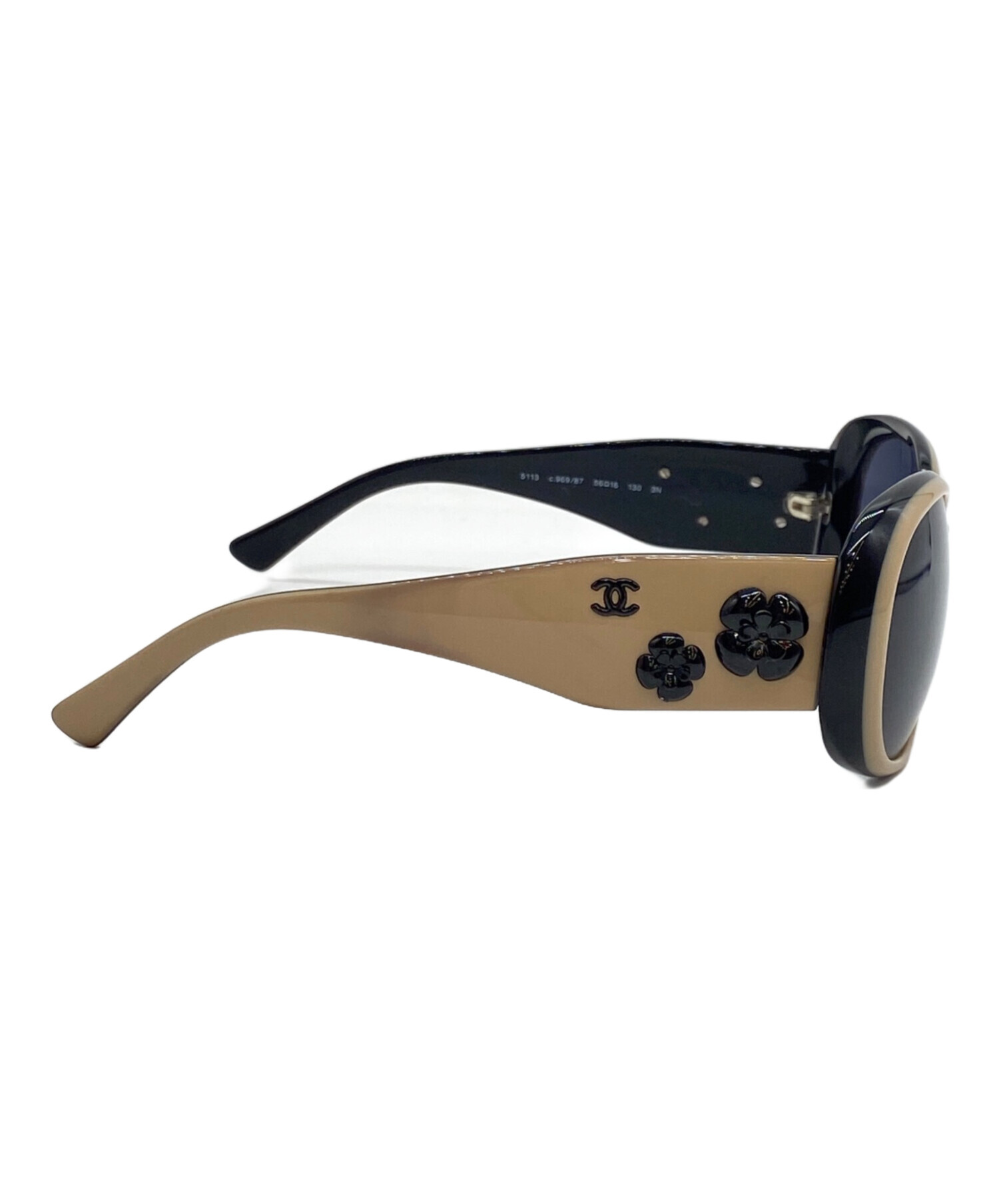 CHANEL シャネル カメリア ココマーク サングラス アイウェア 5113 C538/73 56□16 130 ブラウン レディース 古着 中古 USED CHANEL（シャネル） カメリア ココマーク サングラス アイウェア 5113