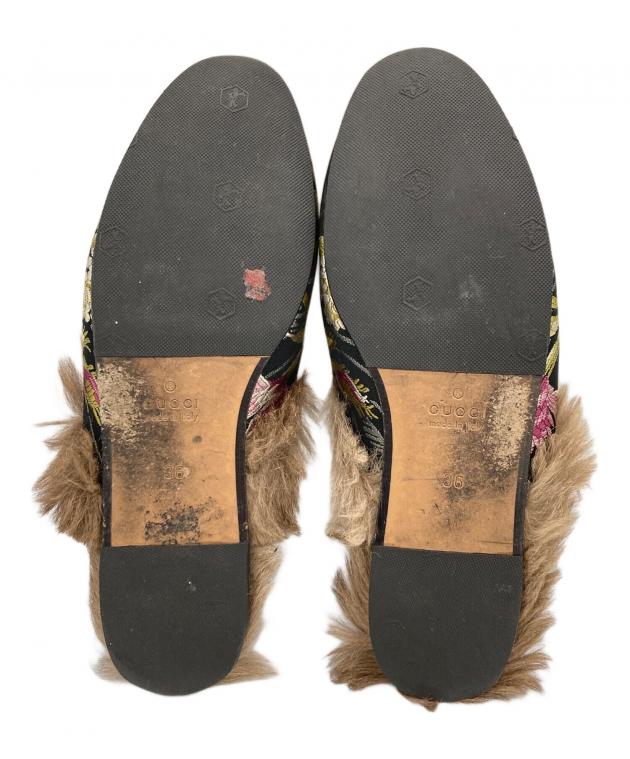 中古・古着通販】GUCCI (グッチ) ホースビットファーミュール ブラック