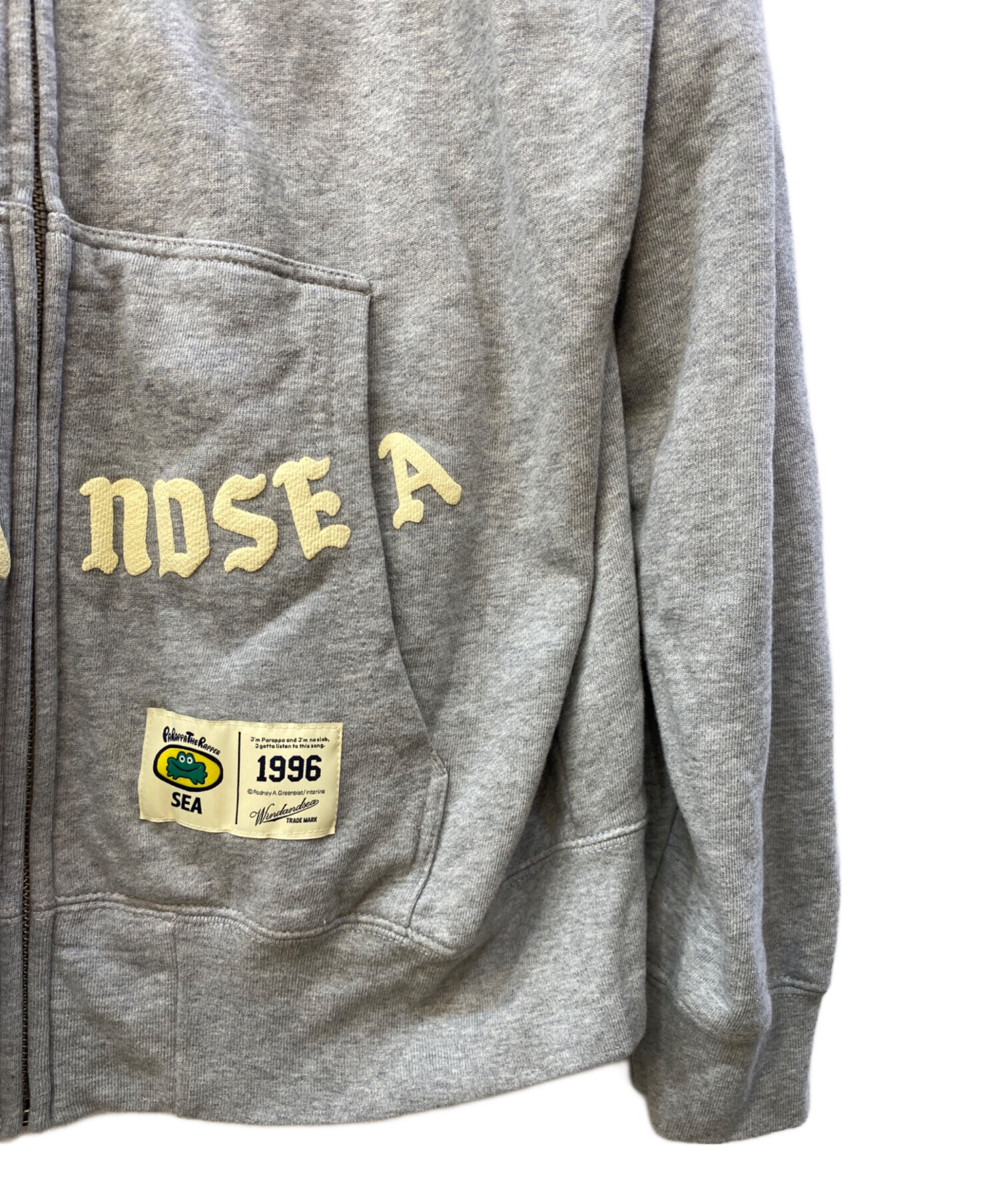 パラッパラッパー x WINDANDSEA コラボ パーカー グレー Lサイズ NBA LAKERS x Parappa WINDANDSEA/ウィンダンシー×パラッパラッパー