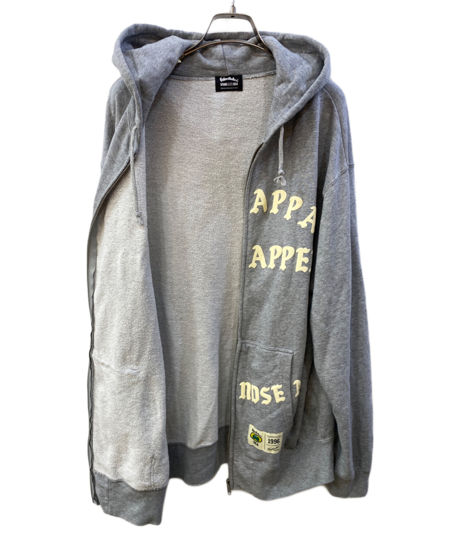 パラッパラッパー x WINDANDSEA コラボ パーカー グレー Lサイズ パラッパラッパー x WINDANDSEA コラボ パーカー グレー Lサイズ