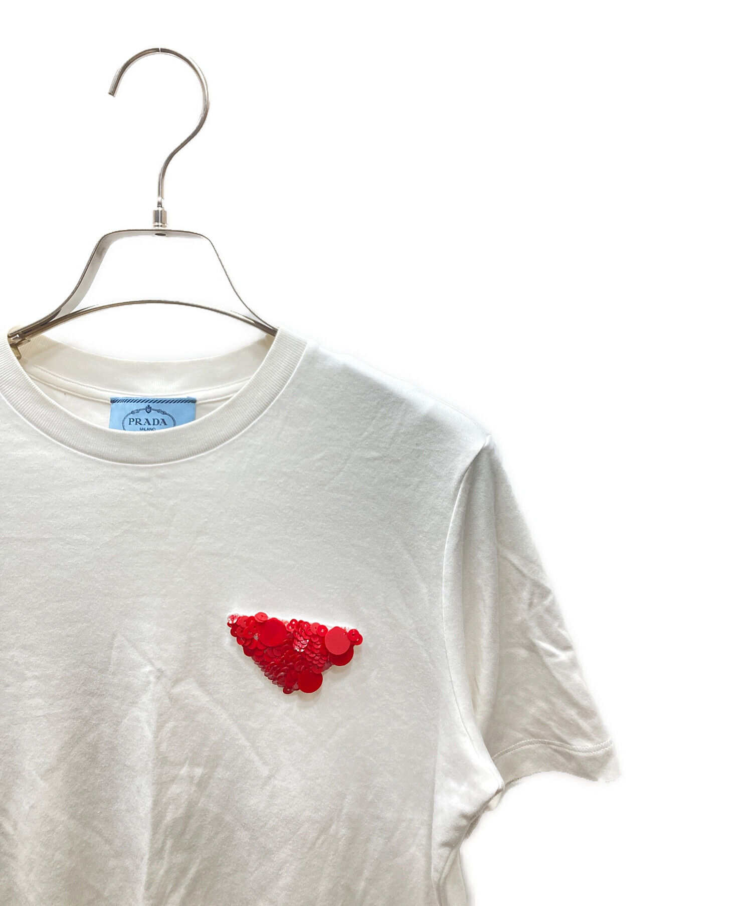 中古・古着通販】PRADA (プラダ) ロゴデザイン プリントTシャツ