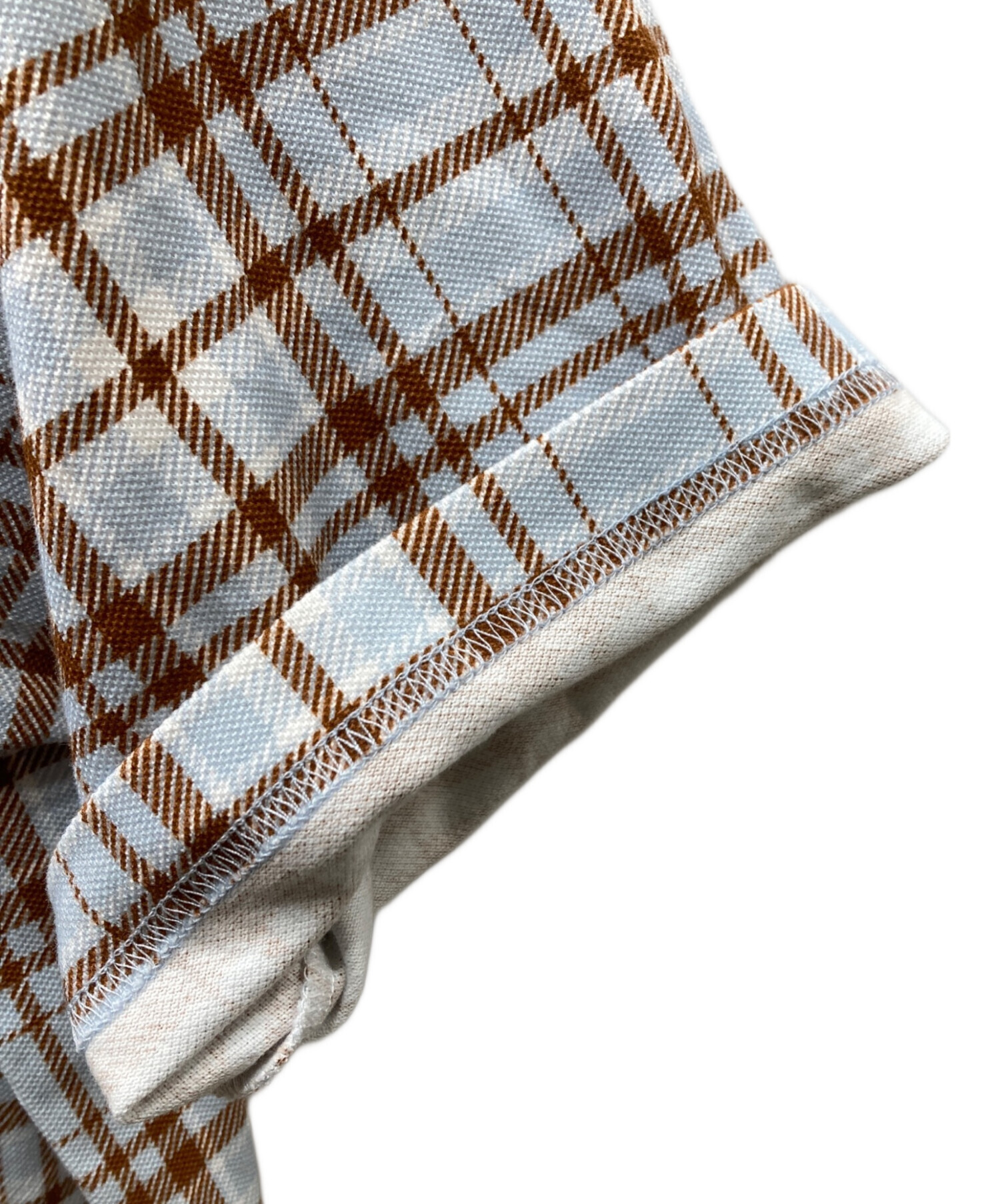 中古・古着通販】BoTT (ボット) Plaid S/Sポロシャツ ブルー サイズ:S