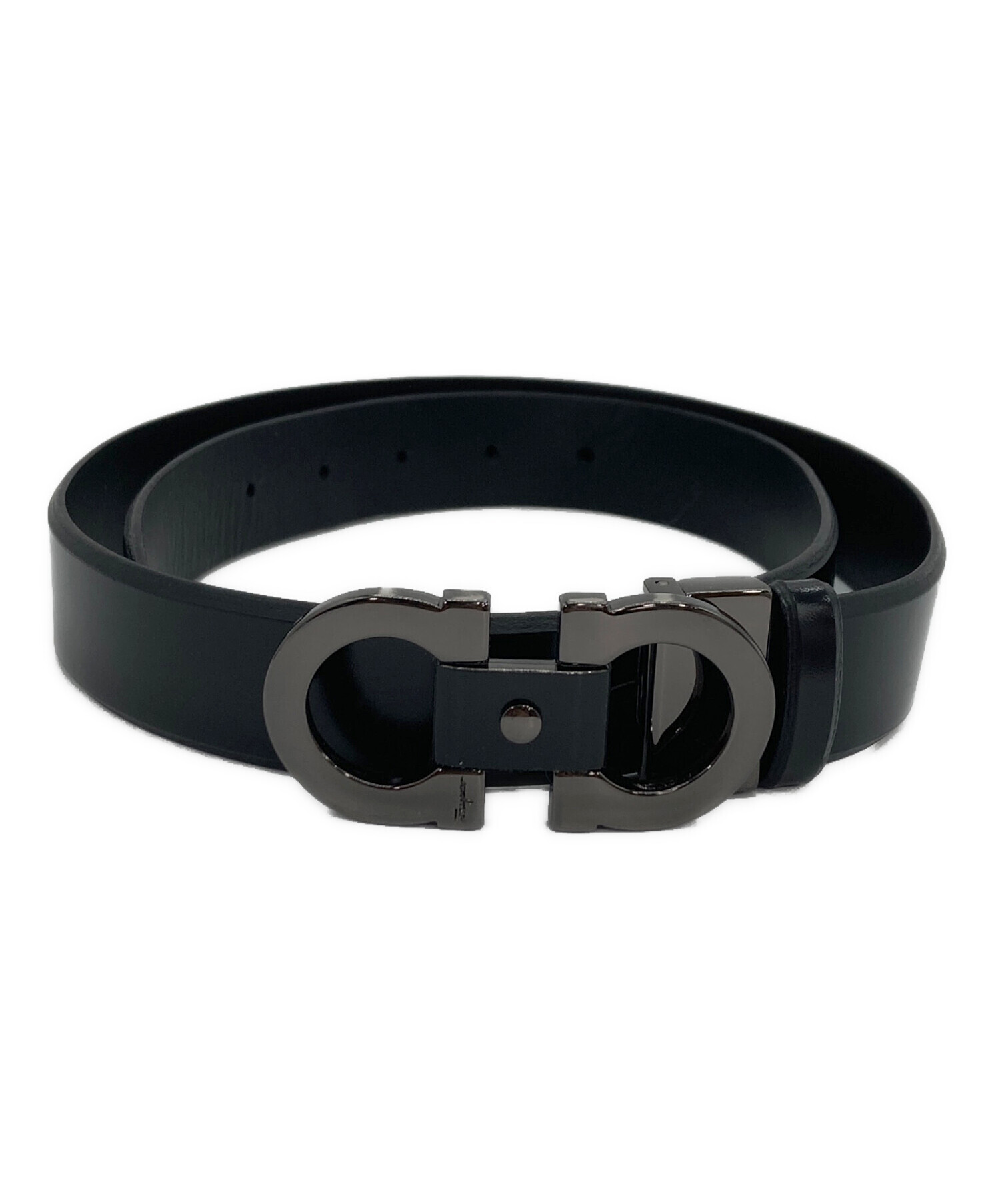 フェラガモ★ベルト★レザー★ガンチーニ★黒系★美品 中古・古着通販】Salvatore Ferragamo (サルヴァトーレ フェラガモ