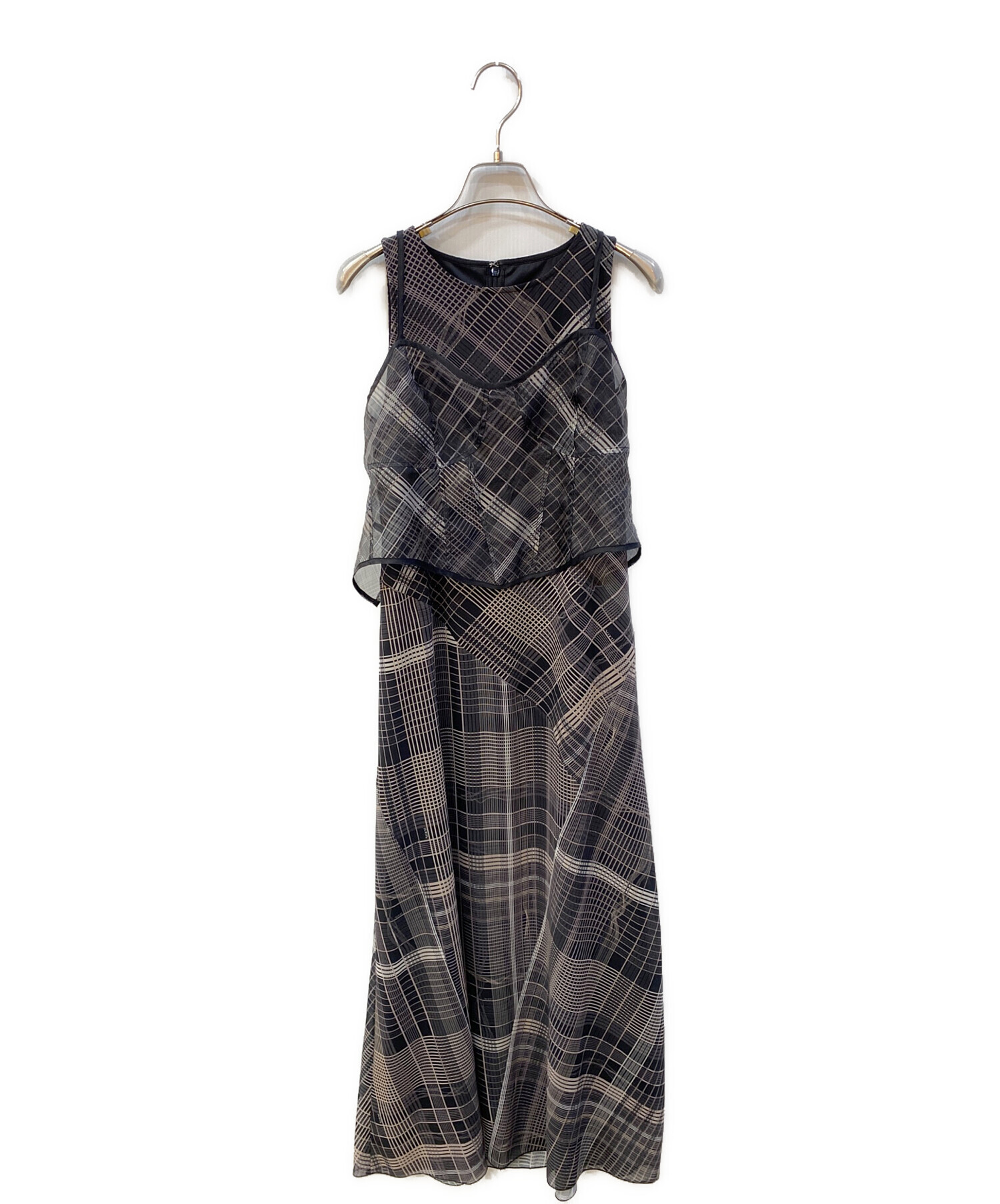中古・古着通販】Ameri (アメリ) MEDI STRAIN CHECK DRESS チェック