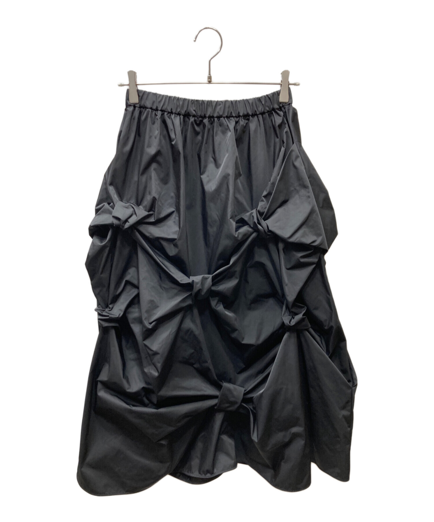 タグ付き ENFOLD（エンフォルド）ボリュームフレアスカート　ブラック 中古・古着通販】ENFOLD (エンフォルド) TACK VOLUME SKIRT/タック