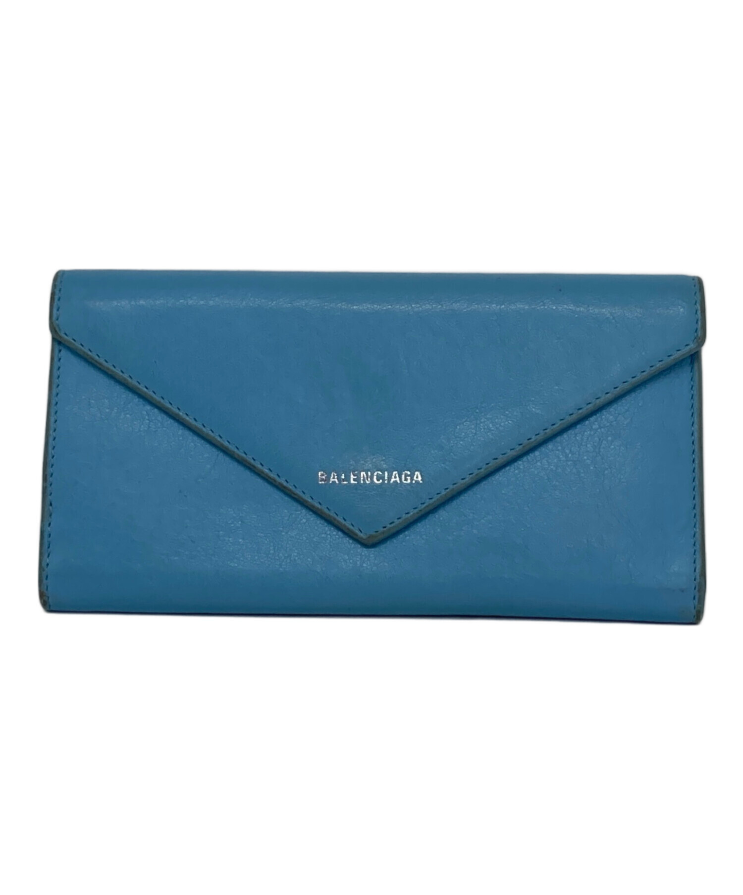 中古・古着通販】BALENCIAGA (バレンシアガ) 長財布 ブルー｜ブランド