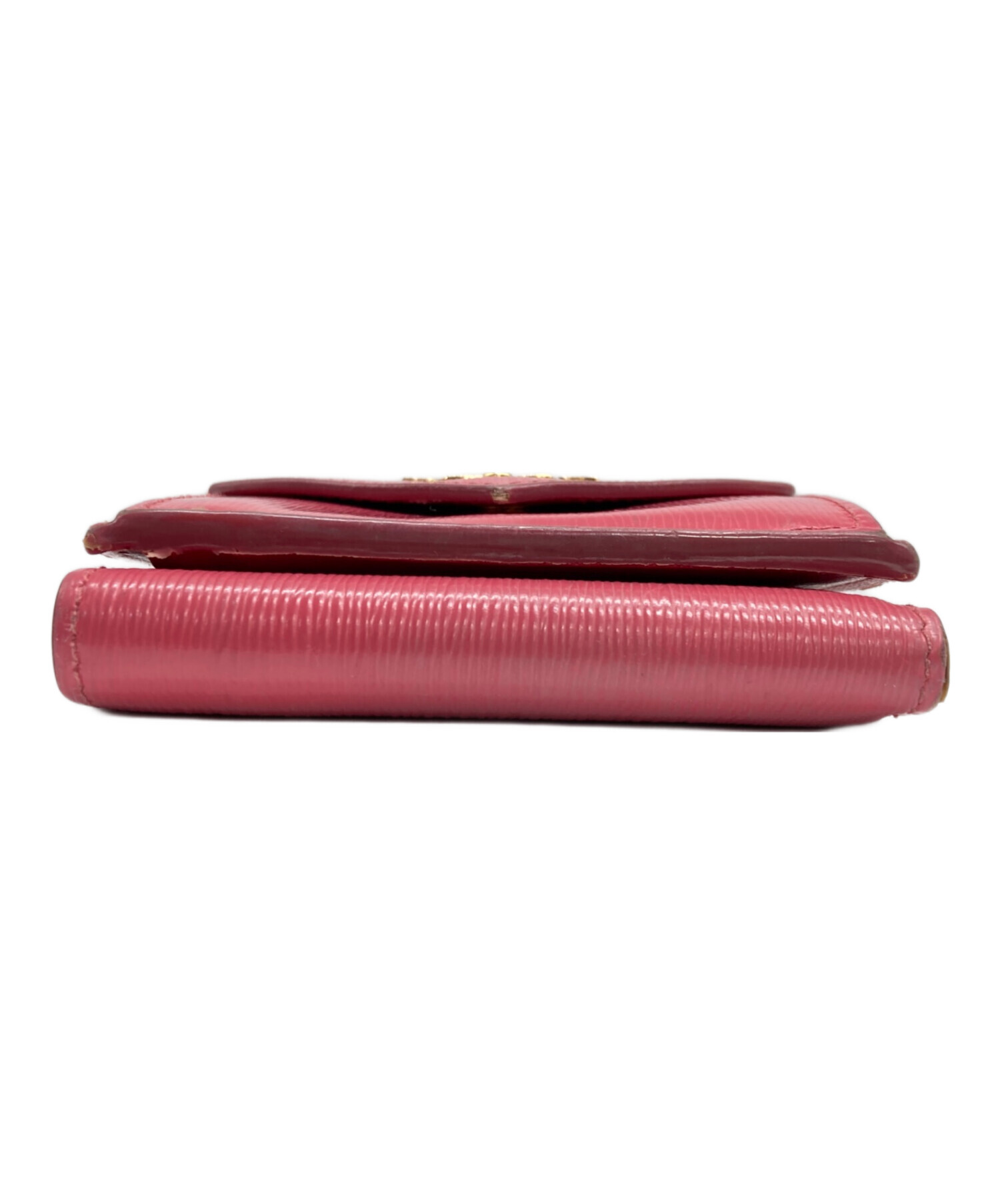 中古・古着通販】PRADA (プラダ) サフィアーノ ミニ ウォレット ピンク