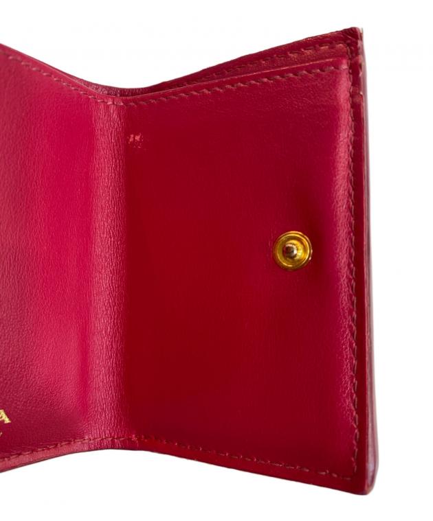 中古・古着通販】PRADA (プラダ) サフィアーノ ミニ ウォレット ピンク