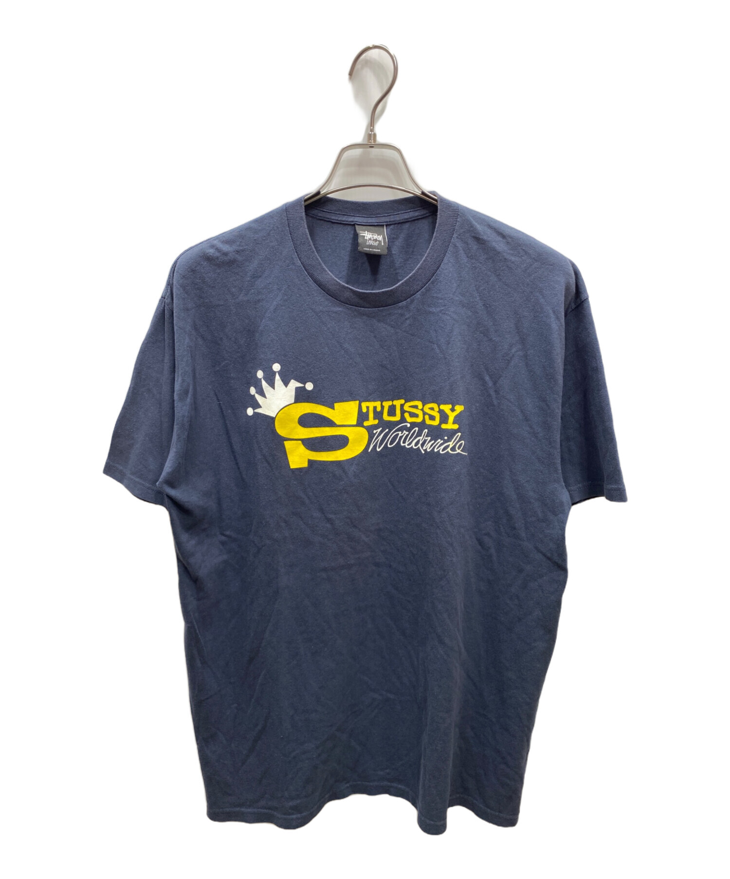 中古・古着通販】stussy (ステューシー) プリントTシャツ ネイビー 中古・古着通販】stussy (ステューシー) プリントTシャツ ネイビー