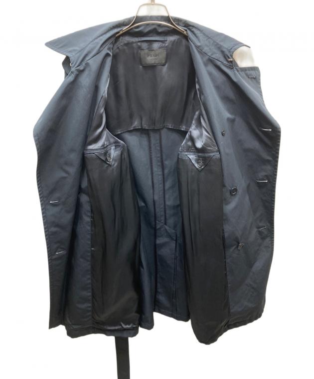 中古・古着通販】PRADA (プラダ) トレンチコート ネイビー サイズ:50