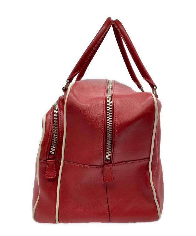 中古・古着通販】PRADA (プラダ) レザーボーリングバッグ レッド