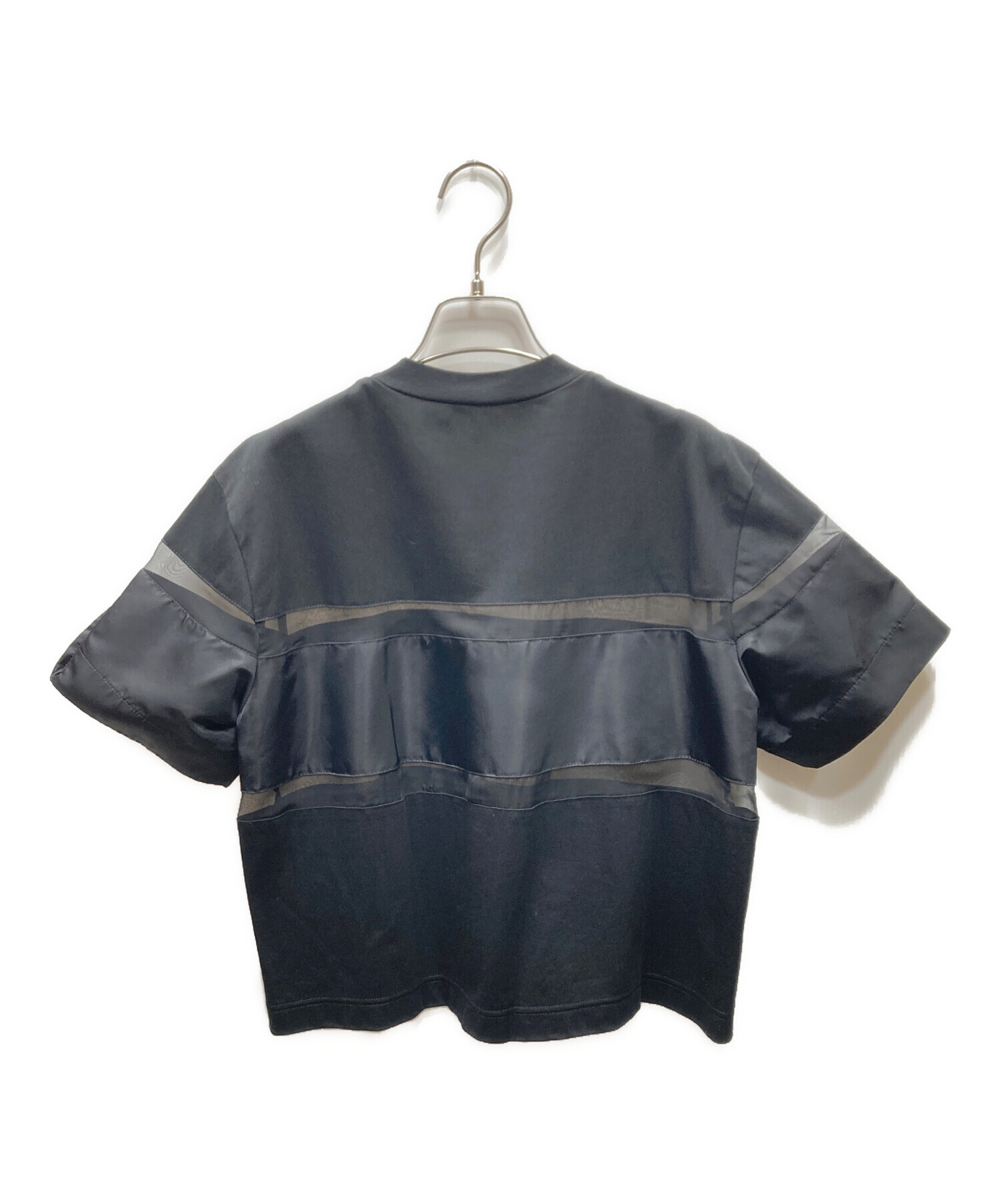 中古・古着通販】sacai (サカイ) ブラックボーダーシースルー 半袖 T 