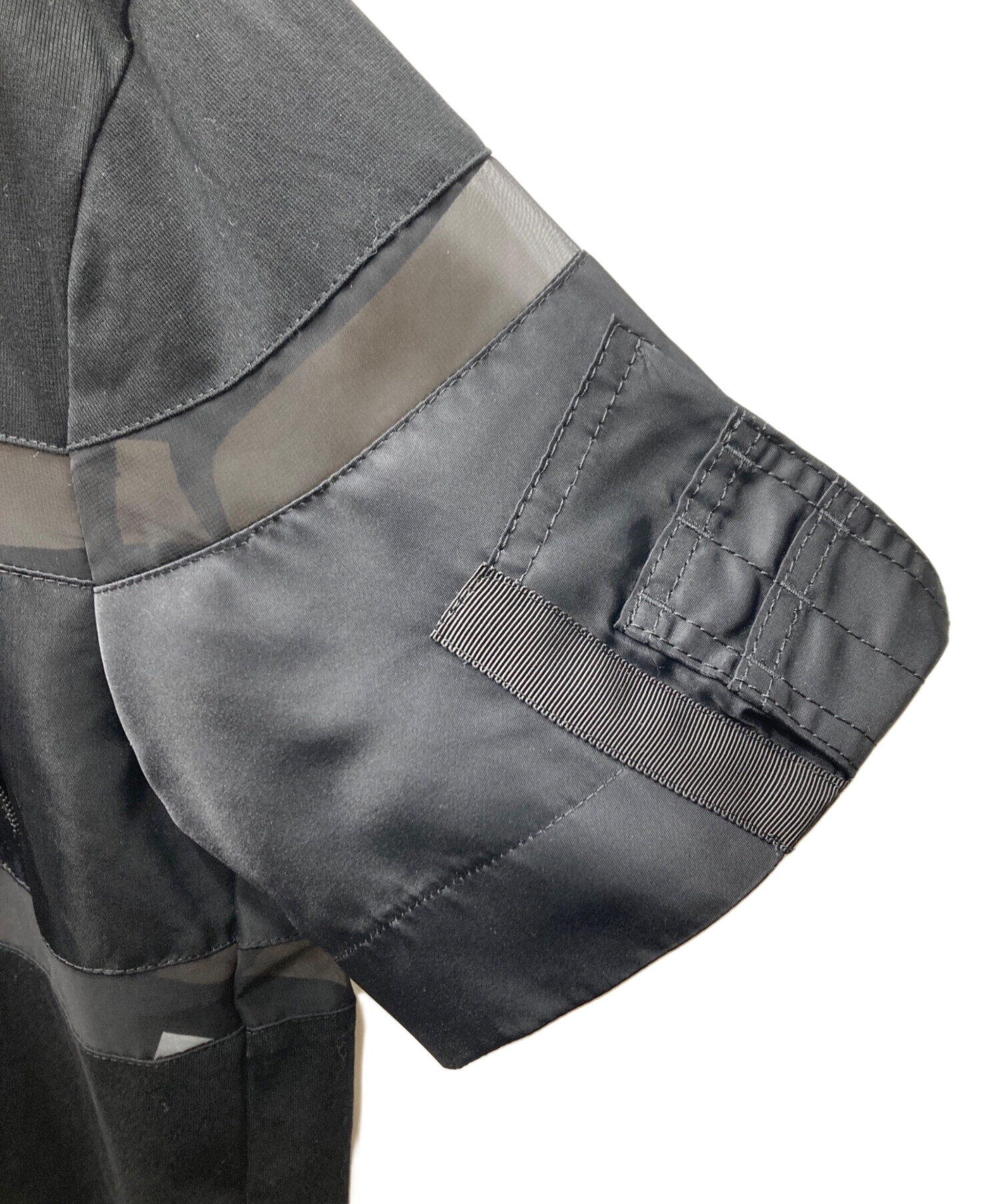 sacai シースルーカットソー 中古・古着通販】sacai (サカイ) ブラックボーダーシースルー 半袖 T