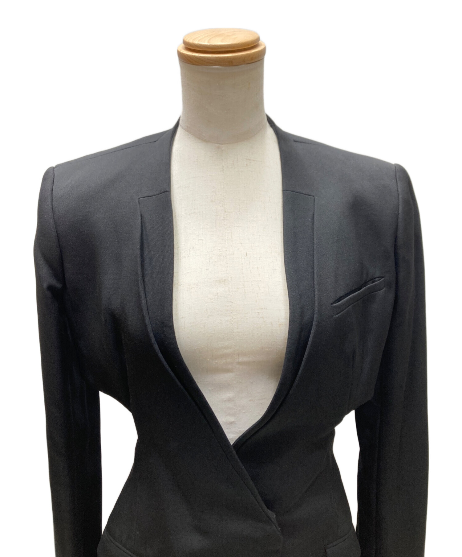 【新品】  Haider Ackermann / ハイダーアッカーマン | シルク ブラウス | 36 | グレー | レディース 中古・古着通販】HAIDER ACKERMANN (ハイダーアッカーマン) 変形ノー