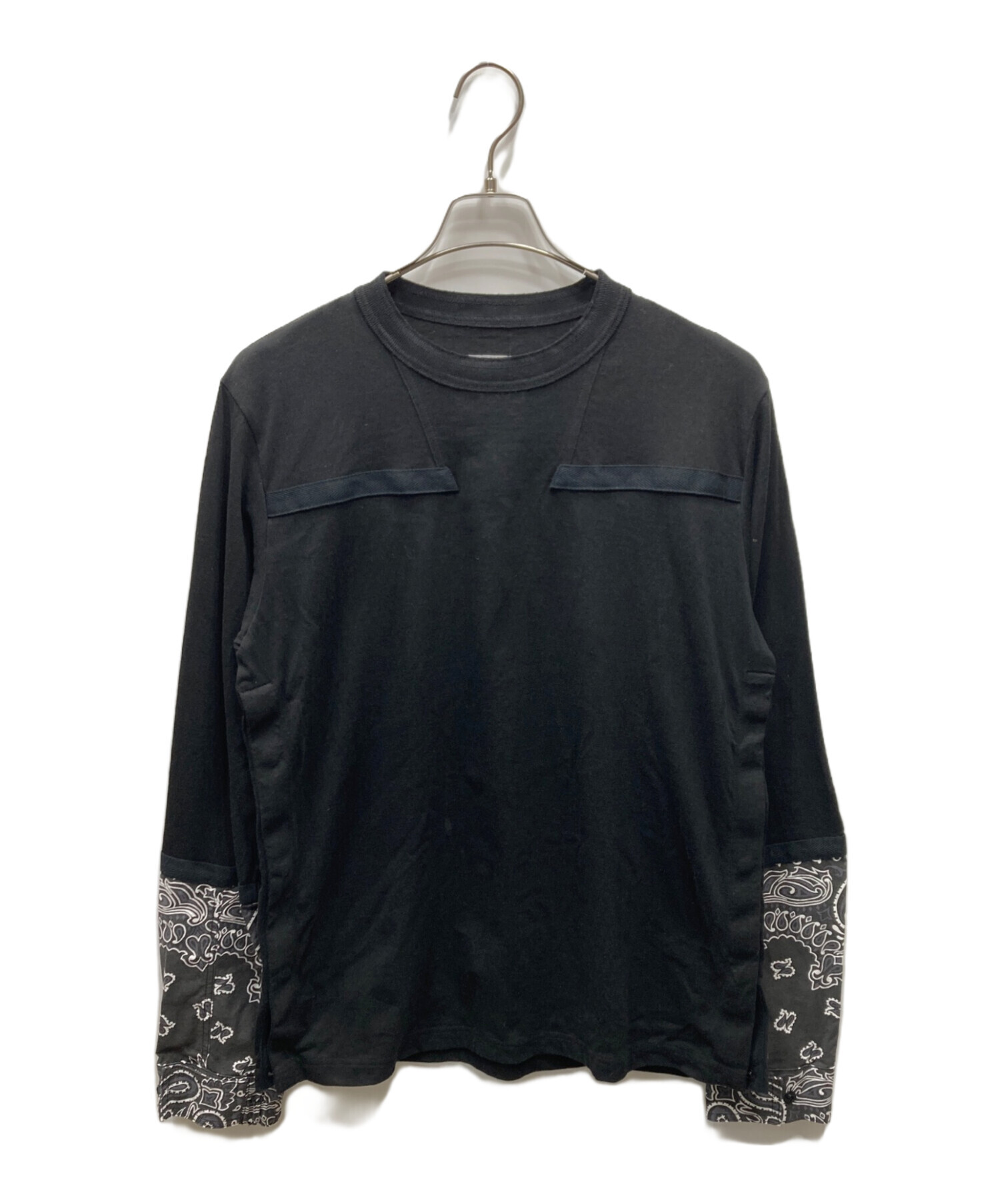 16さん専用美品 サカイ sacai ドッキングポケット長袖カットソー ブラック 中古・古着通販】sacai (サカイ) 長袖カットソー ブラック サイズ:3