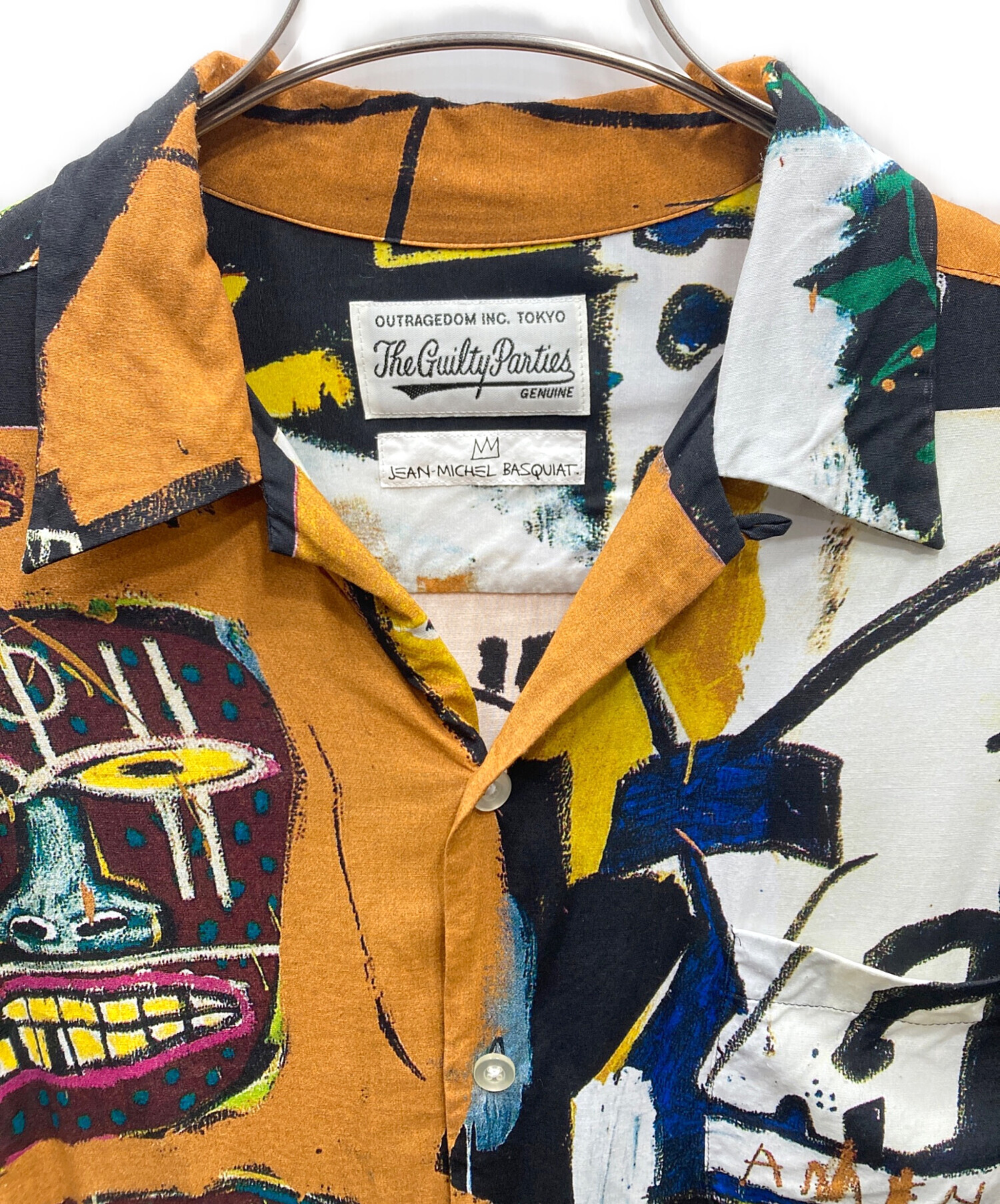 【uD】ワコマリア×バスキア/オープンカラーシャツ/レーヨン100％/L 中古・古着通販】WACKO MARIA (ワコマリア) Jean-Michel Basquiat