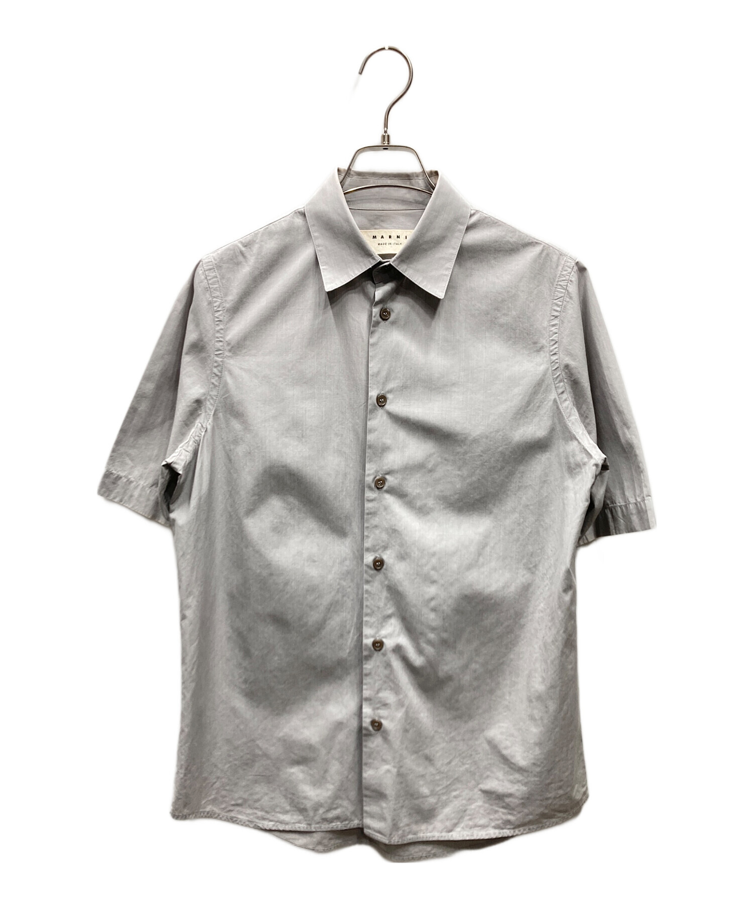 MARNI マルニ ブラウス S グレー 【古着】【中古】【送料無料】 中古・古着通販】MARNI (マルニ) SSチェックシャツ グレー サイズ