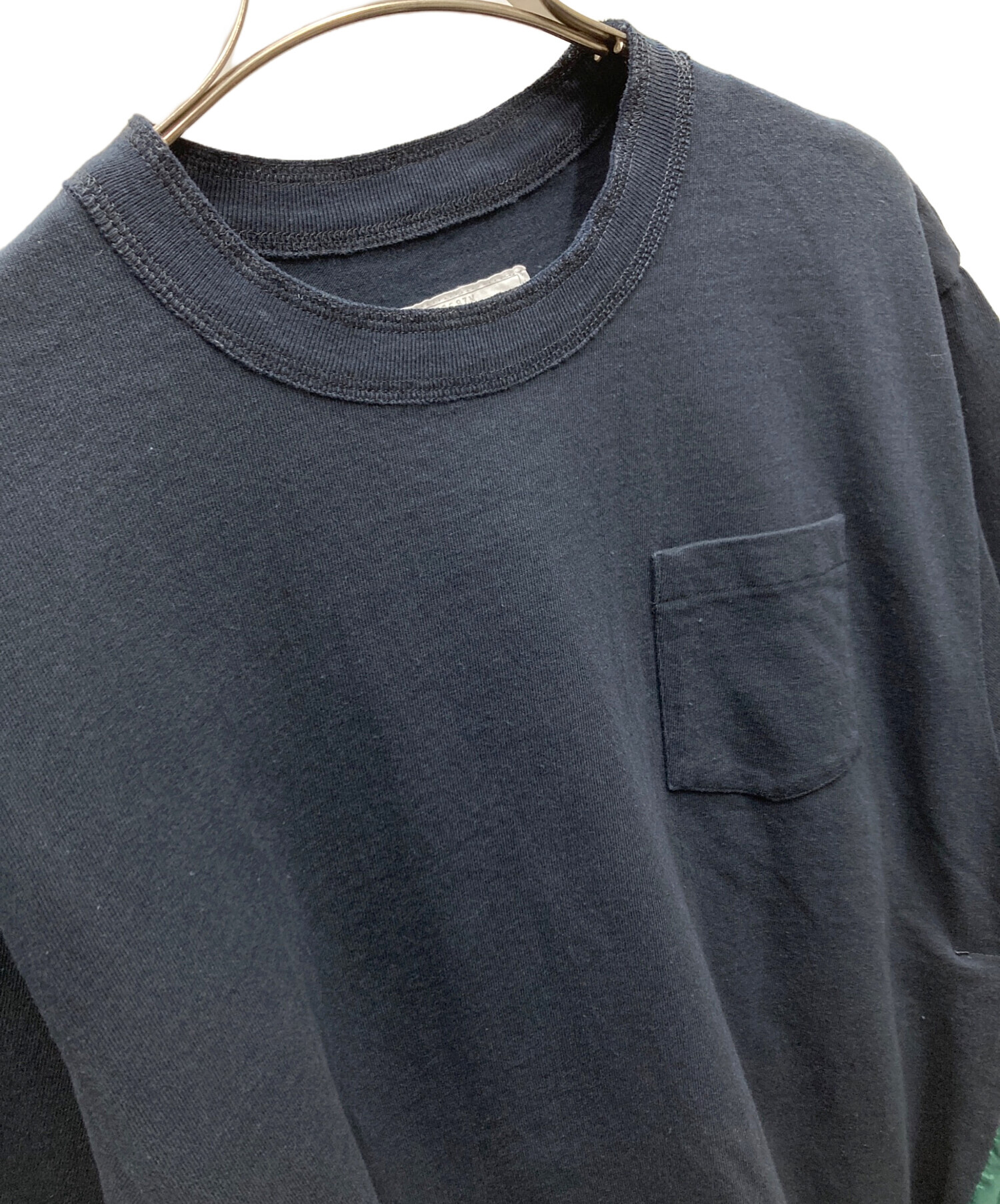 sacai / 半袖カットソー 中古・古着通販】sacai (サカイ) 半袖ナイロン切替カットソー ブラック