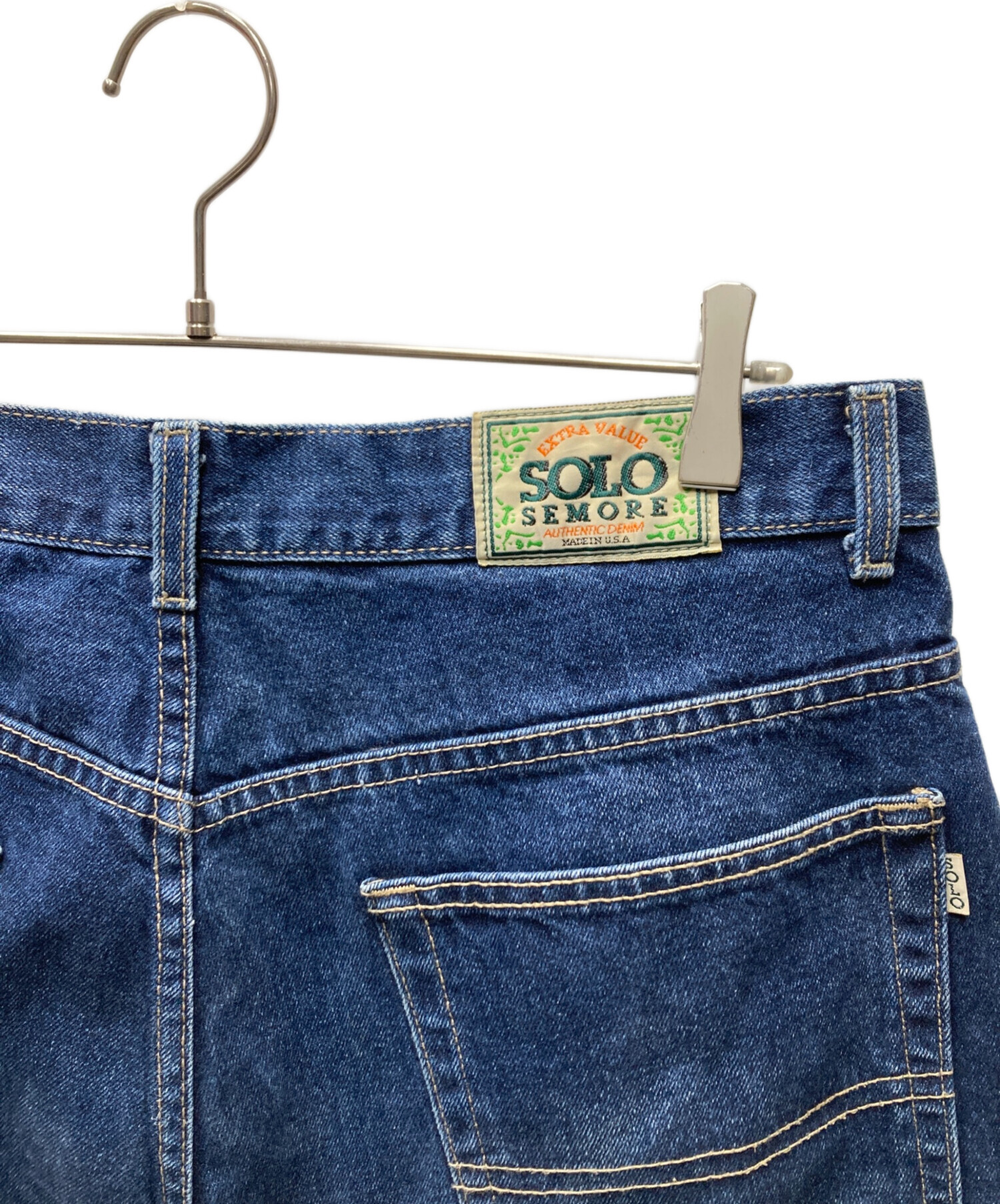 中古・古着通販】SOLO SEMORE (ソロセモア) バギーデニムパンツ ブルー