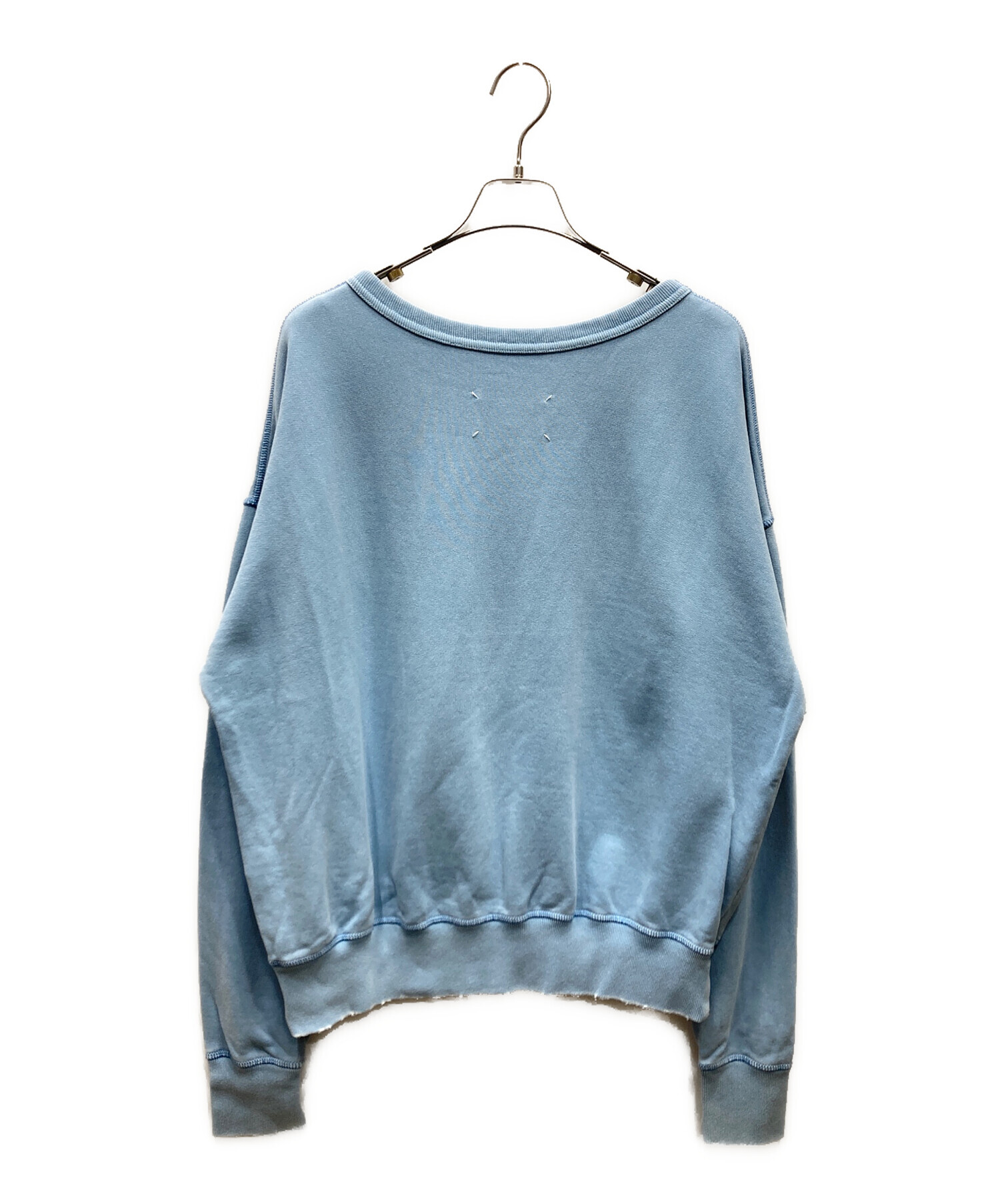 Maison Margiela / メゾンマルジェラ | 2023SS | LOGO FADED SWEATSHIRT ダメージ加工 トレーナー | S | ネイビー | レディース Maison Margiela / メゾンマルジェラ | 2023SS | LOGO FADED