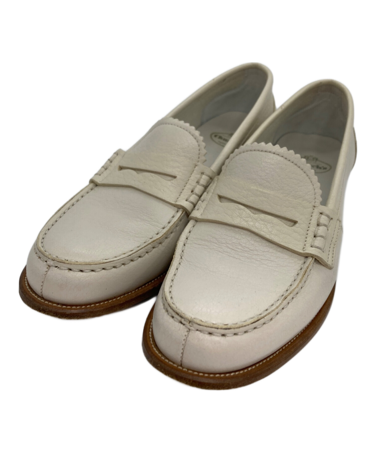 Church's ホワイトレザー ローファー38.5 中古・古着通販】CHURCH'S (チャーチ) SALLY コインローファー