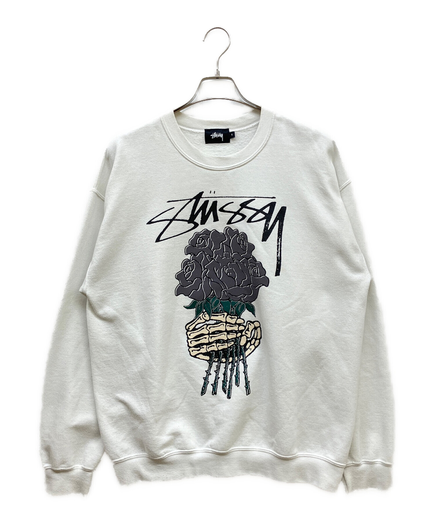 中古・古着通販】stussy (ステューシー) プリントスウェット ホワイト 