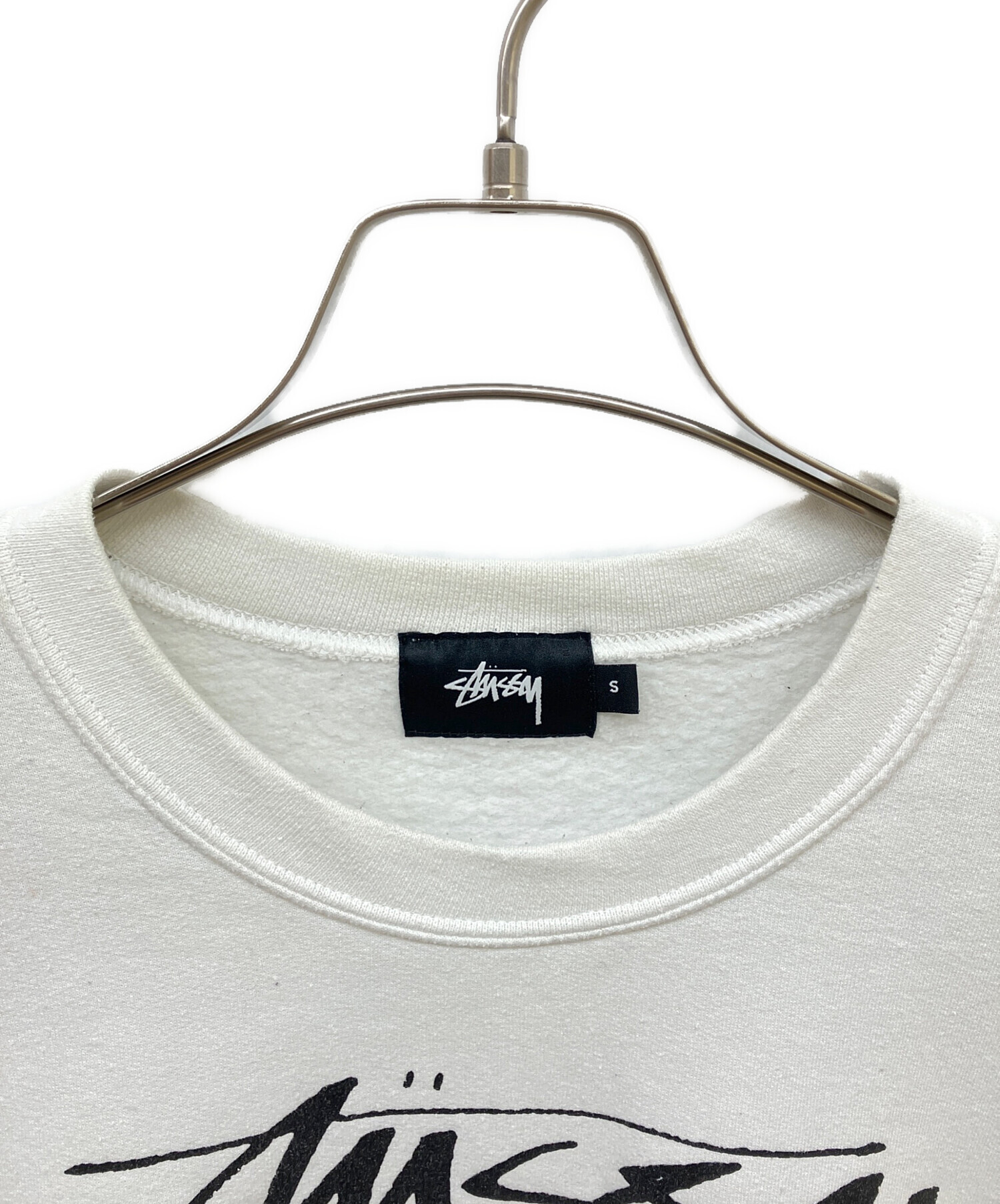 中古・古着通販】stussy (ステューシー) プリントスウェット ホワイト 