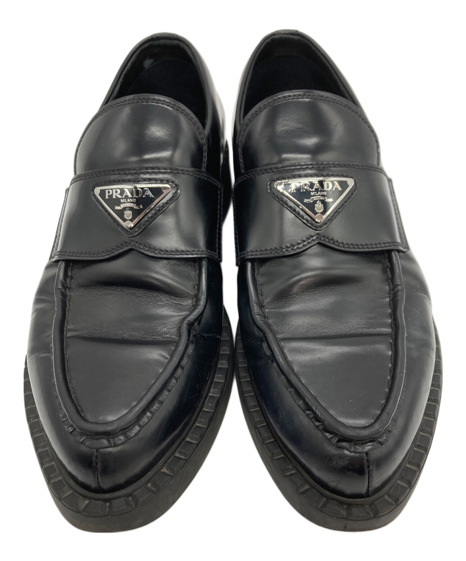 中古・古着通販】PRADA (プラダ) ブラッシュドレザー ローファー