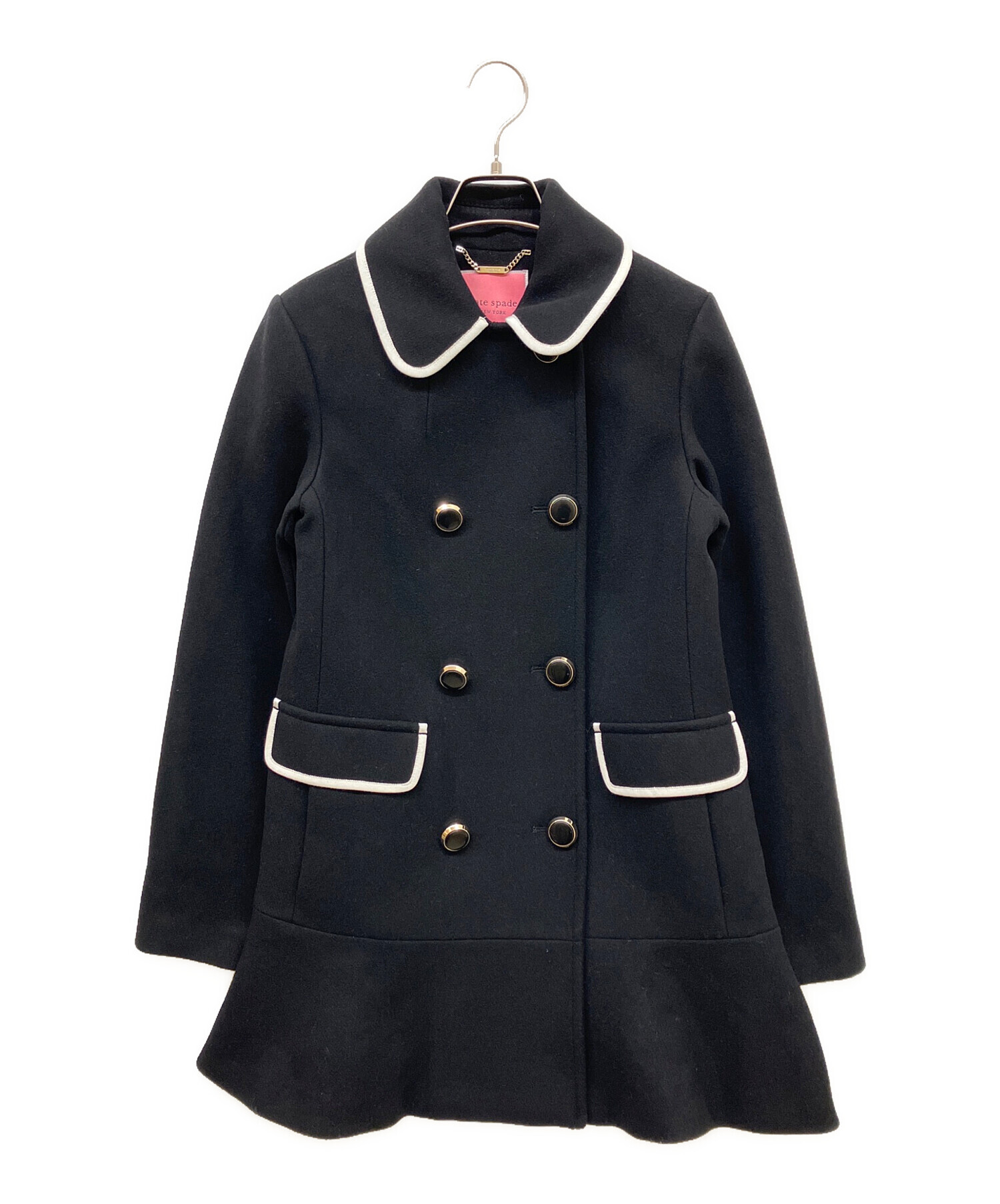 中古・古着通販】Kate Spade (ケイトスペード) ダブルコート ブラック