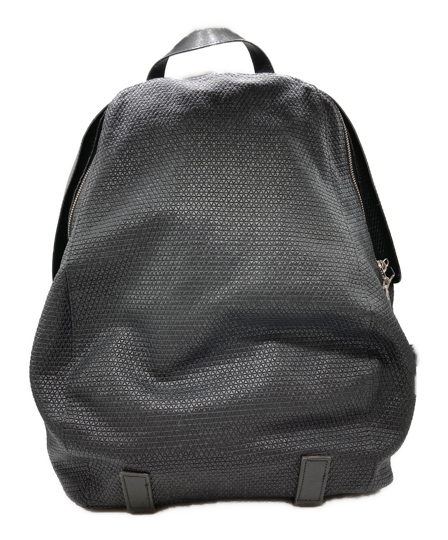 中古・古着通販】MANIUNO (マニウノ) レザーリュック ブラック サイズ 