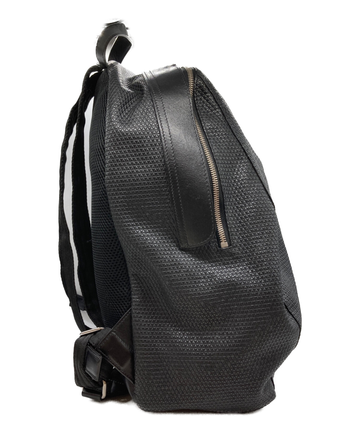 中古・古着通販】MANIUNO (マニウノ) レザーリュック ブラック サイズ 
