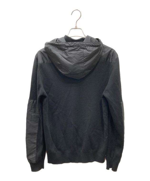 中古・古着通販】PRADA (プラダ) 異素材切替フードパーカー ブラック