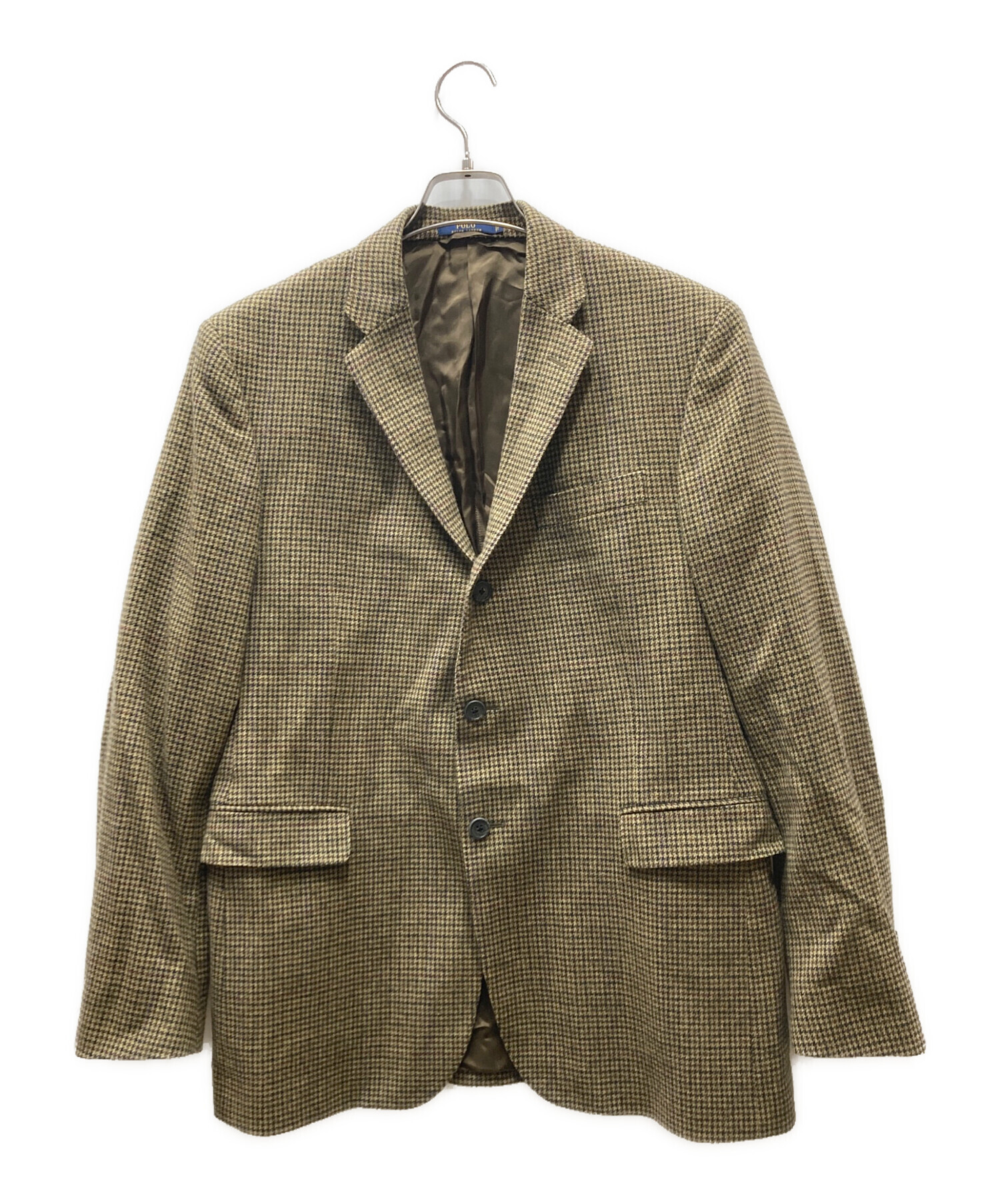 80s ラルフローレン　シルク 100% テーラードジャケット　千鳥格子　AB6 中古・古着通販】RALPH LAUREN (ラルフローレン) 現行タグ 千鳥格子