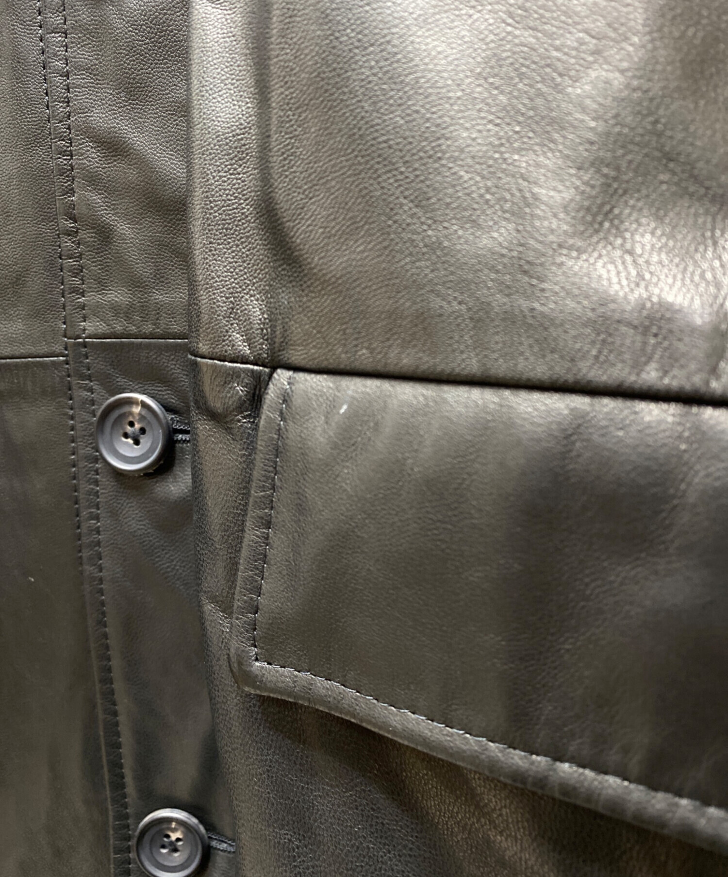 中古・古着通販】stein (シュタイン) LEATHER CAR JACKET レザーコート