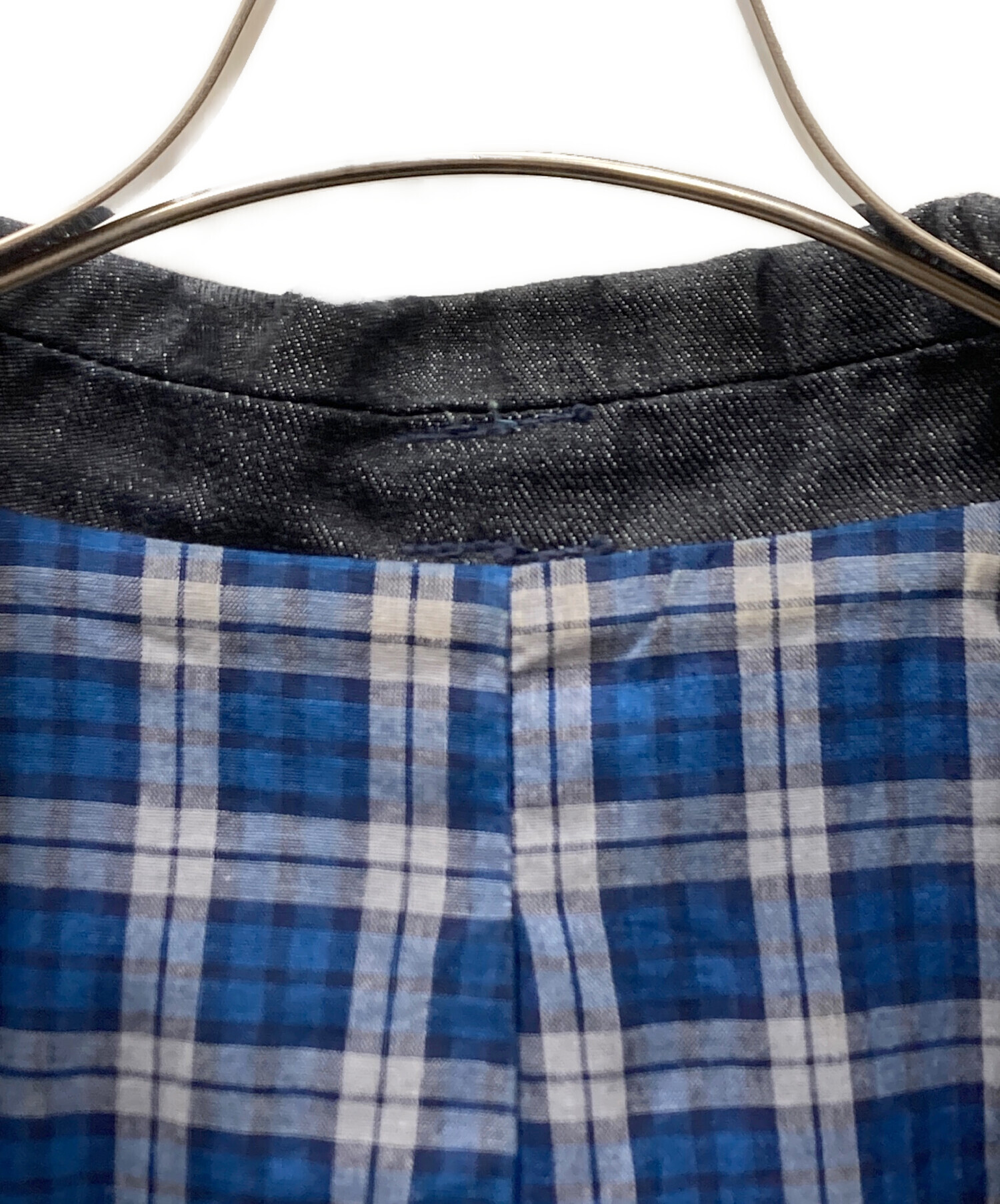 花*山様 EVISU 襟付きデニムベスト サイズ42 中古・古着通販】EVISU (エヴィス) マリンボタン デニムベスト