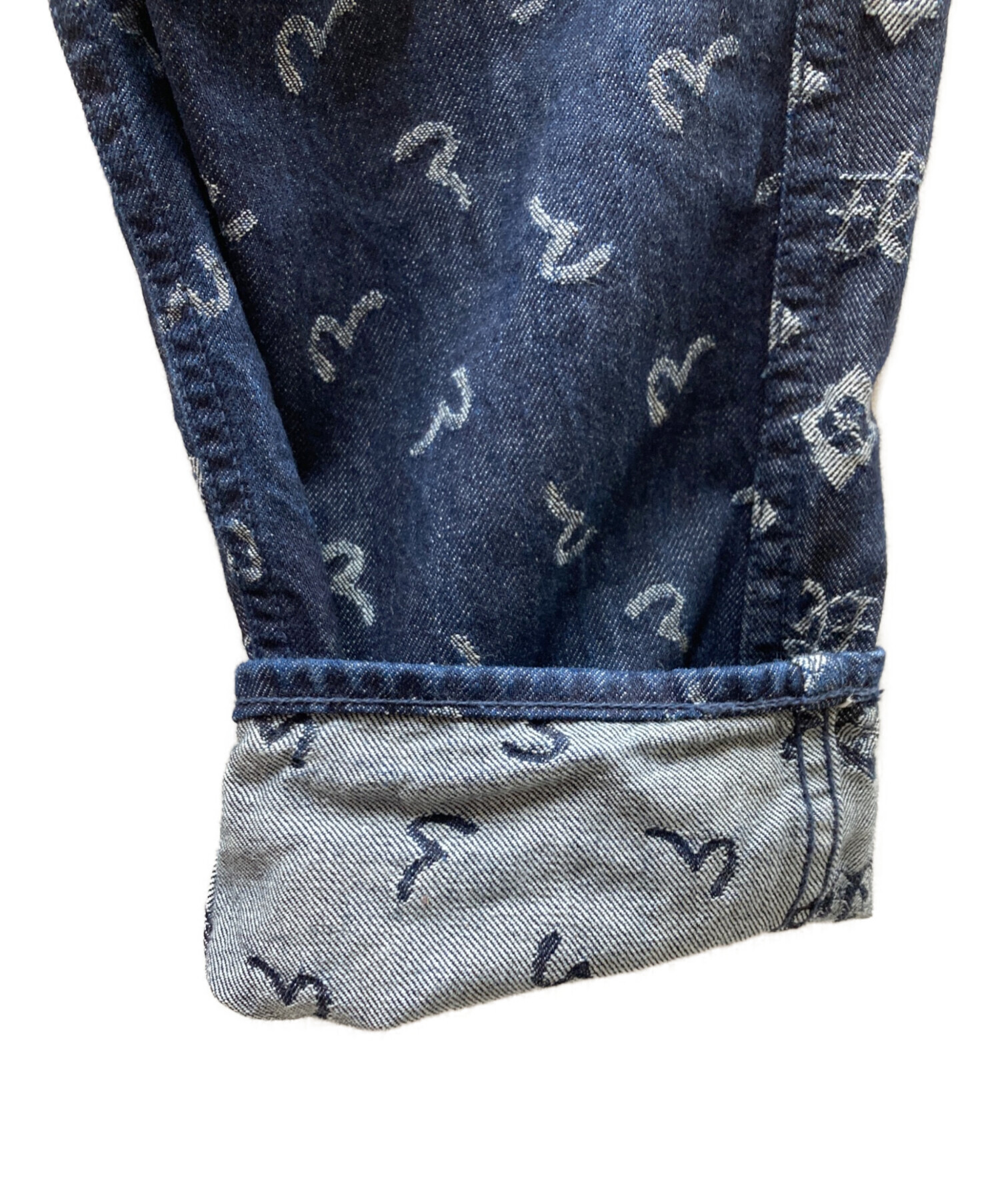 中古・古着通販】EVISU (エヴィス) 家紋柄 デニムパンツ ブルー サイズ